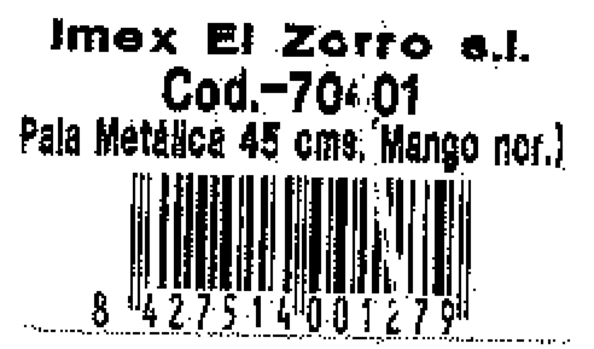 Pala de metal EL ZORRO 70401 - 2