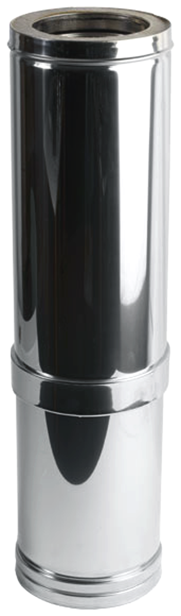 Tubo extensible para estufa de leña aislado dp 304/304 550/900 ø150 inox