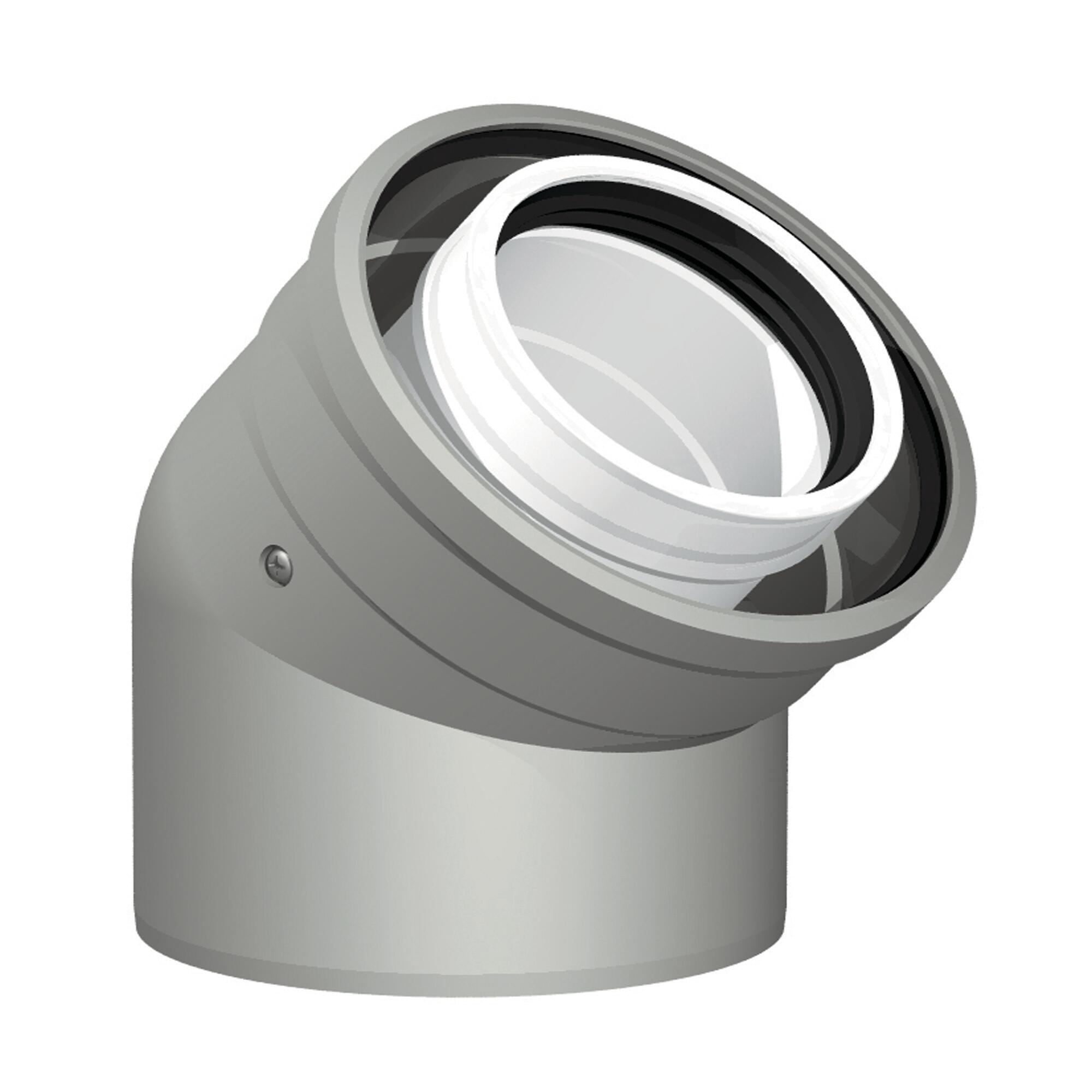 Codo 45° condensación coaxial