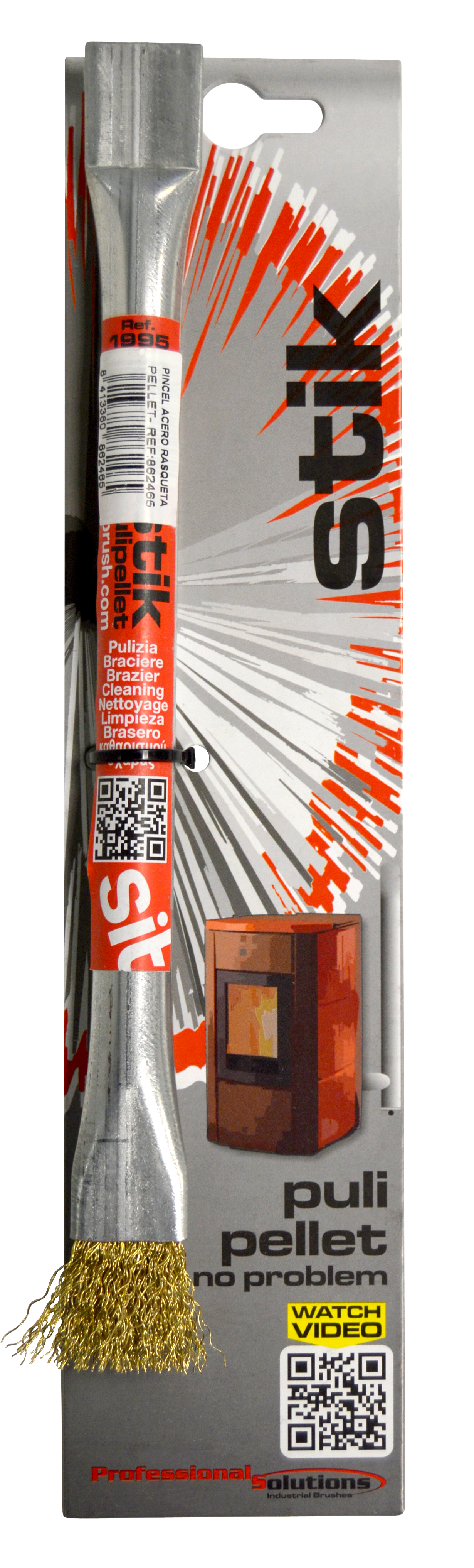 Pincel acero con rasqueta saneaplast