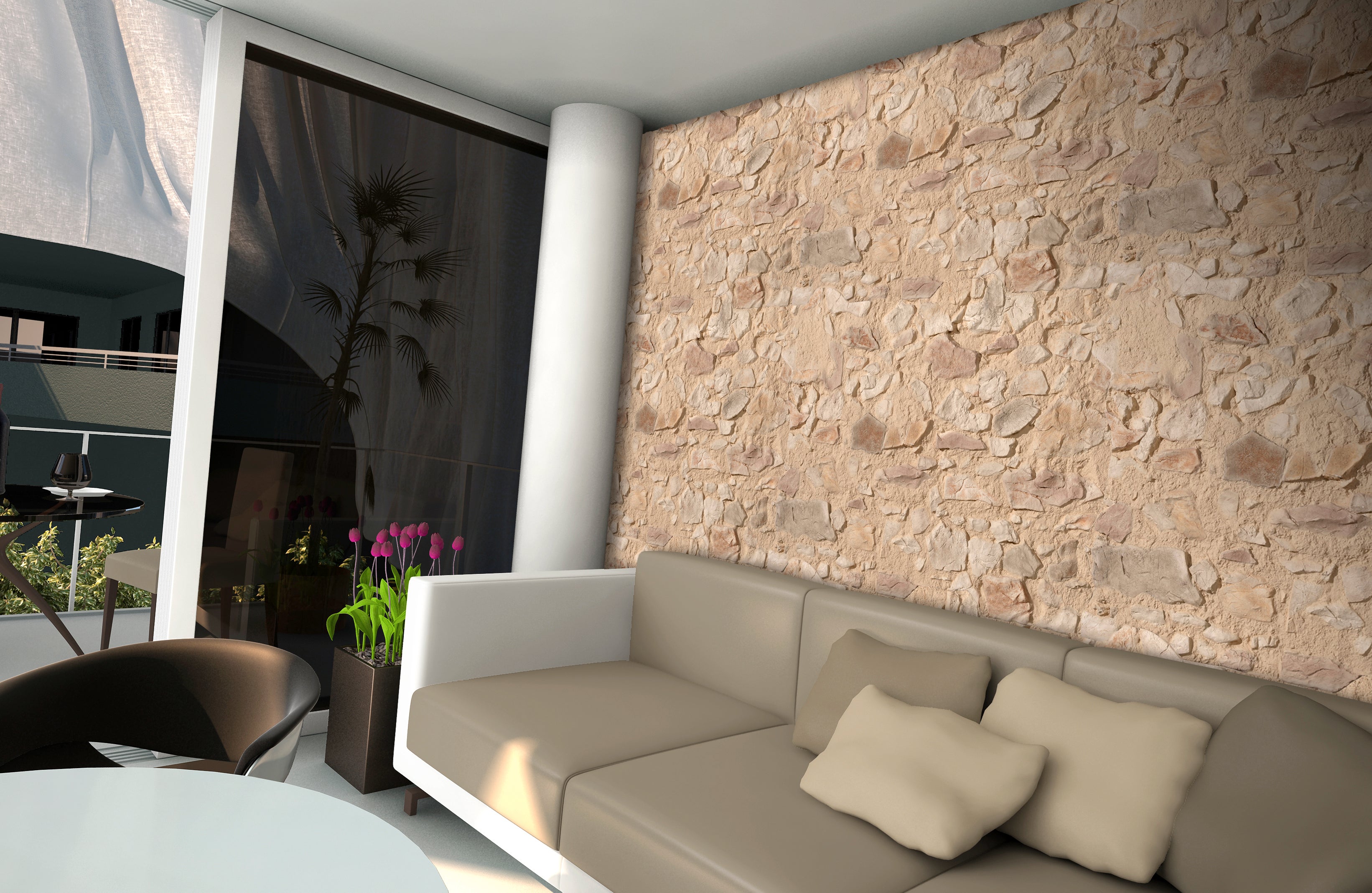 Painel decorativo imitação pedra PANESPOL SEGOVIA 118X93CM - 2