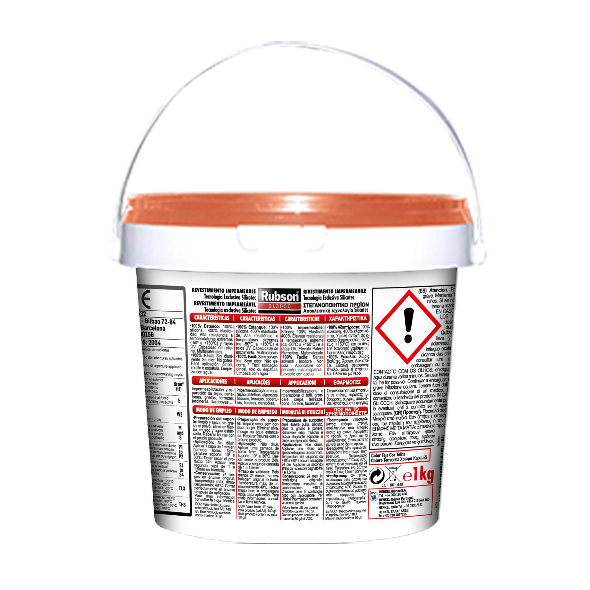 Silicone líquido RUBSON SL3000 TELHA 1KG - 4