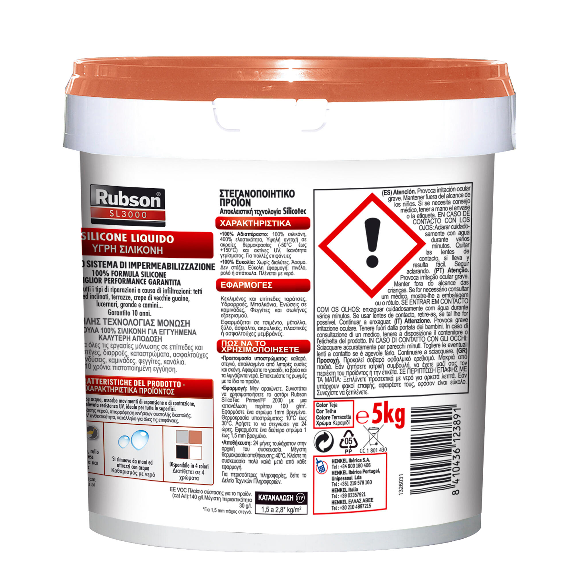 Silicone líquido RUBSON SL3000 TELHA 5KG - 3