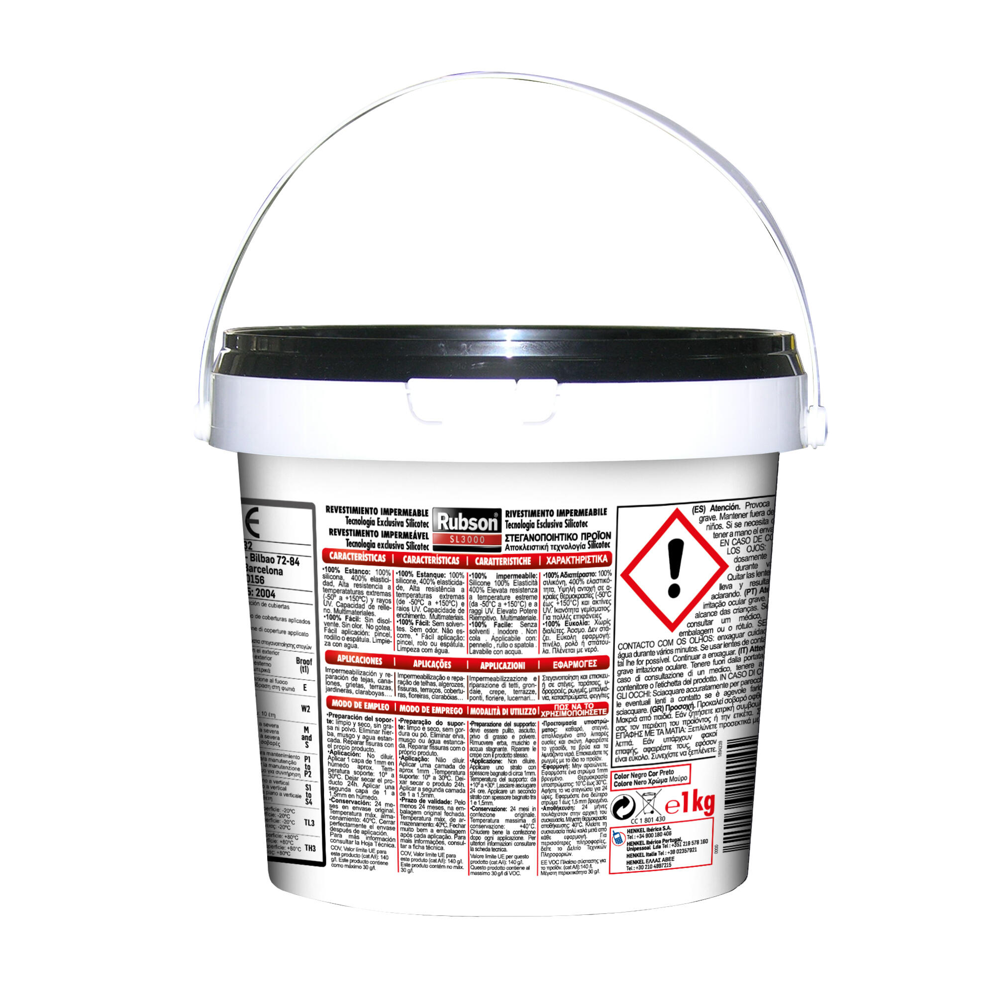 Silicone líquido RUBSON SL3000 PRETO 1KG - 3
