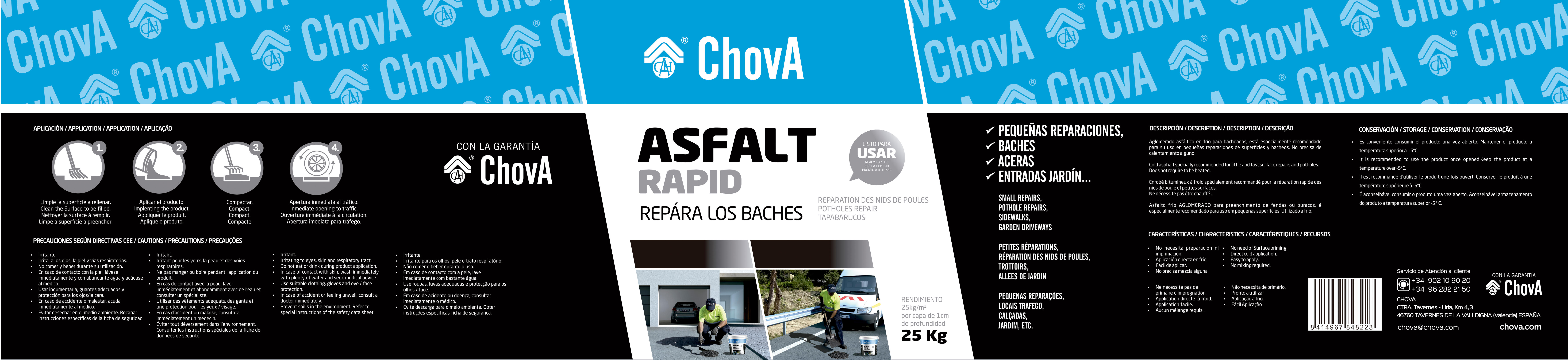 Asfáltico en frío ASFALTOS CHOVA 25KG - 4