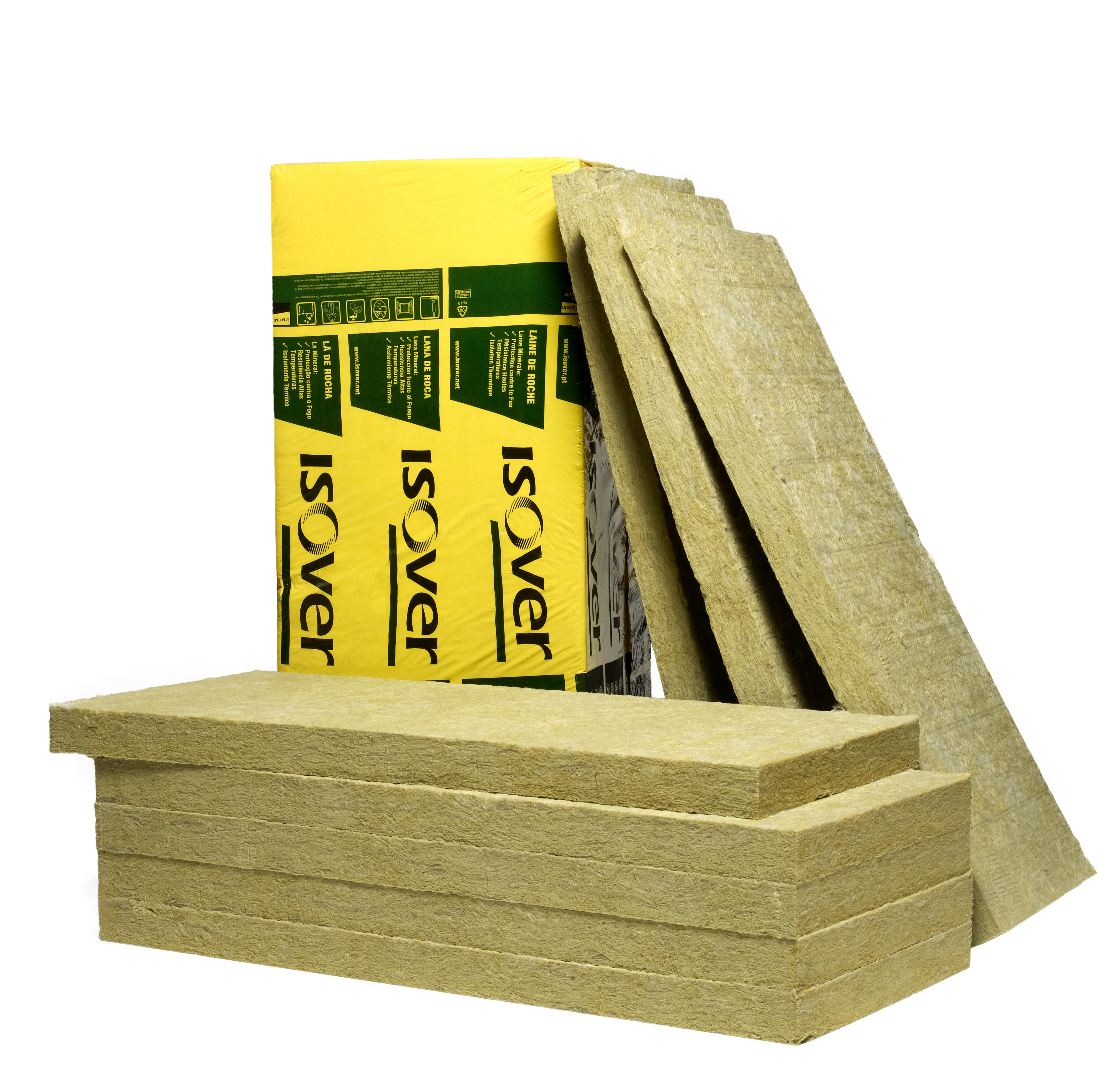 12 uds de paneles Lana de roca ISOVER GEOWALL 37 Espesor 40mm 1.35x0.6m R=1,09 - 4