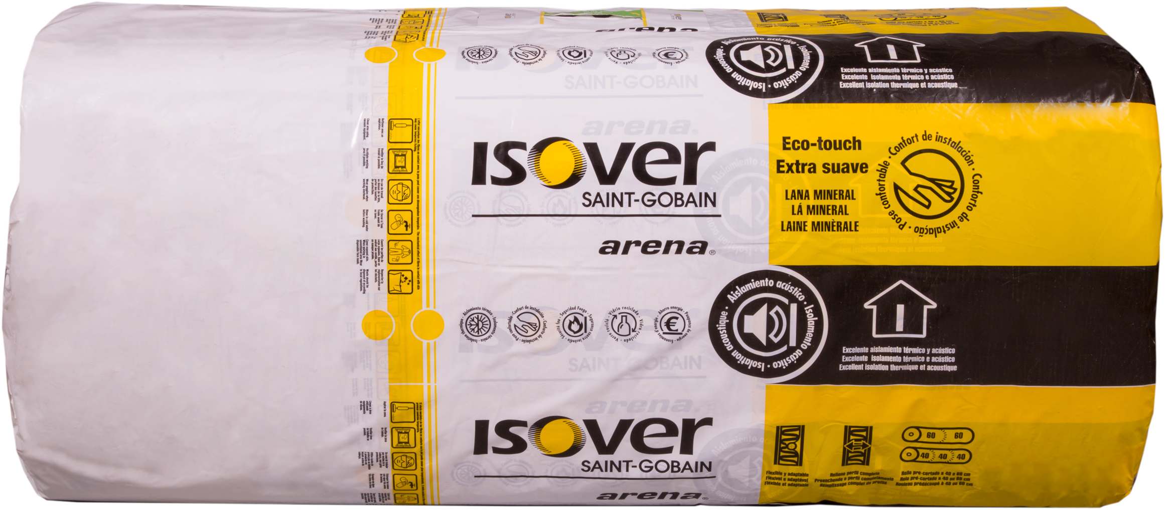 20 uds paneles Fibra de vidrio ISOVER ARENA APTA Espesor 48mm 1,35x0,4m R=1,41 - 9
