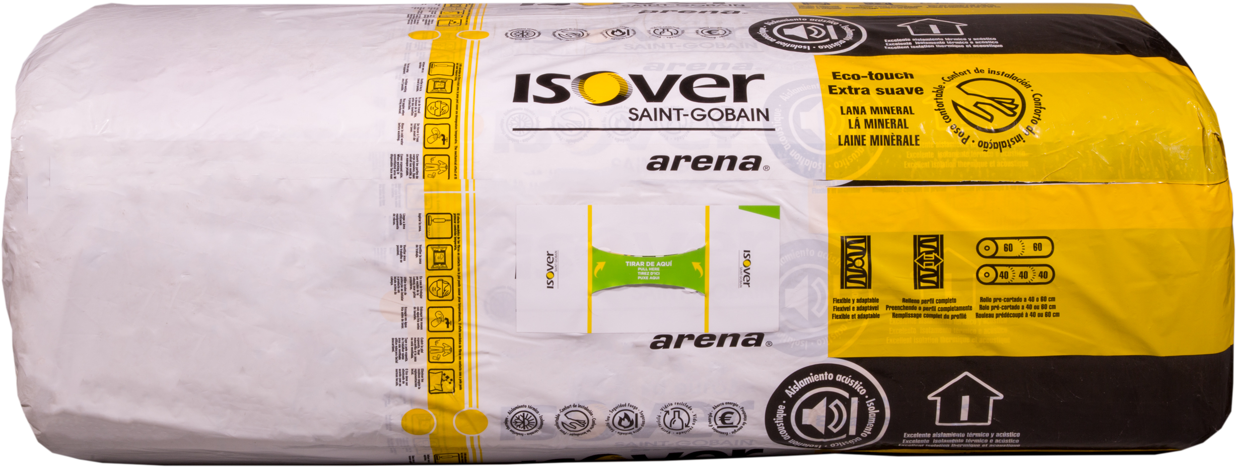 20 uds paneles Fibra de vidrio ISOVER ARENA APTA Espesor 48mm 1,35x0,4m R=1,41 - 8