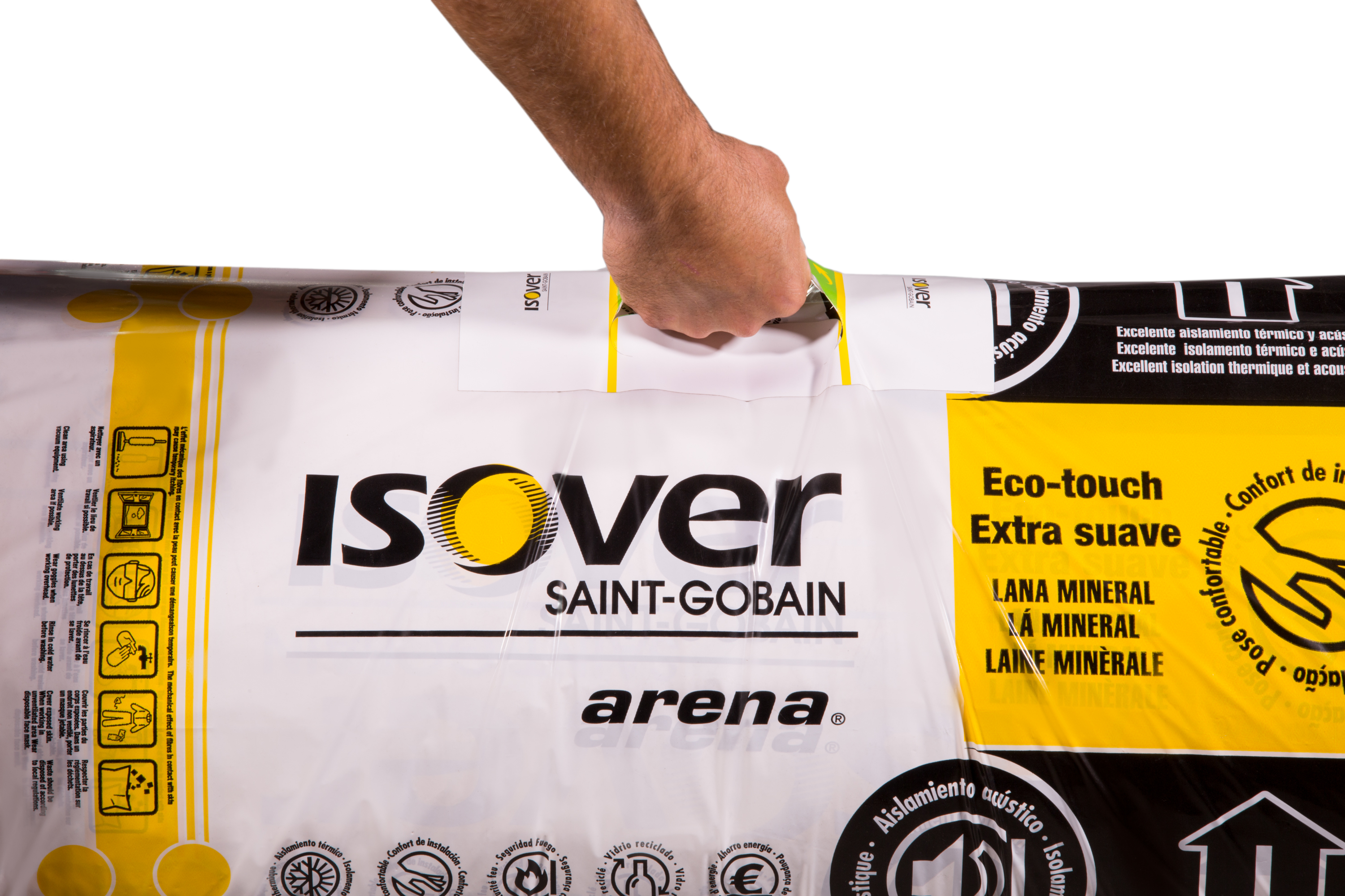 20 uds paneles Fibra de vidrio ISOVER ARENA APTA Espesor 48mm 1,35x0,4m R=1,41 - 7