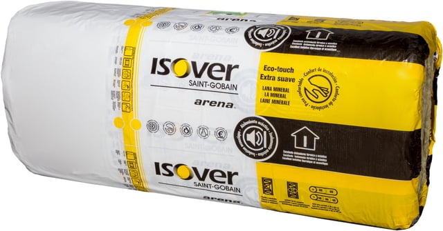 20 uds de paneles Fibra de vidrio ISOVER ARENA APTA Espesor 48mm 1.35x0.4m