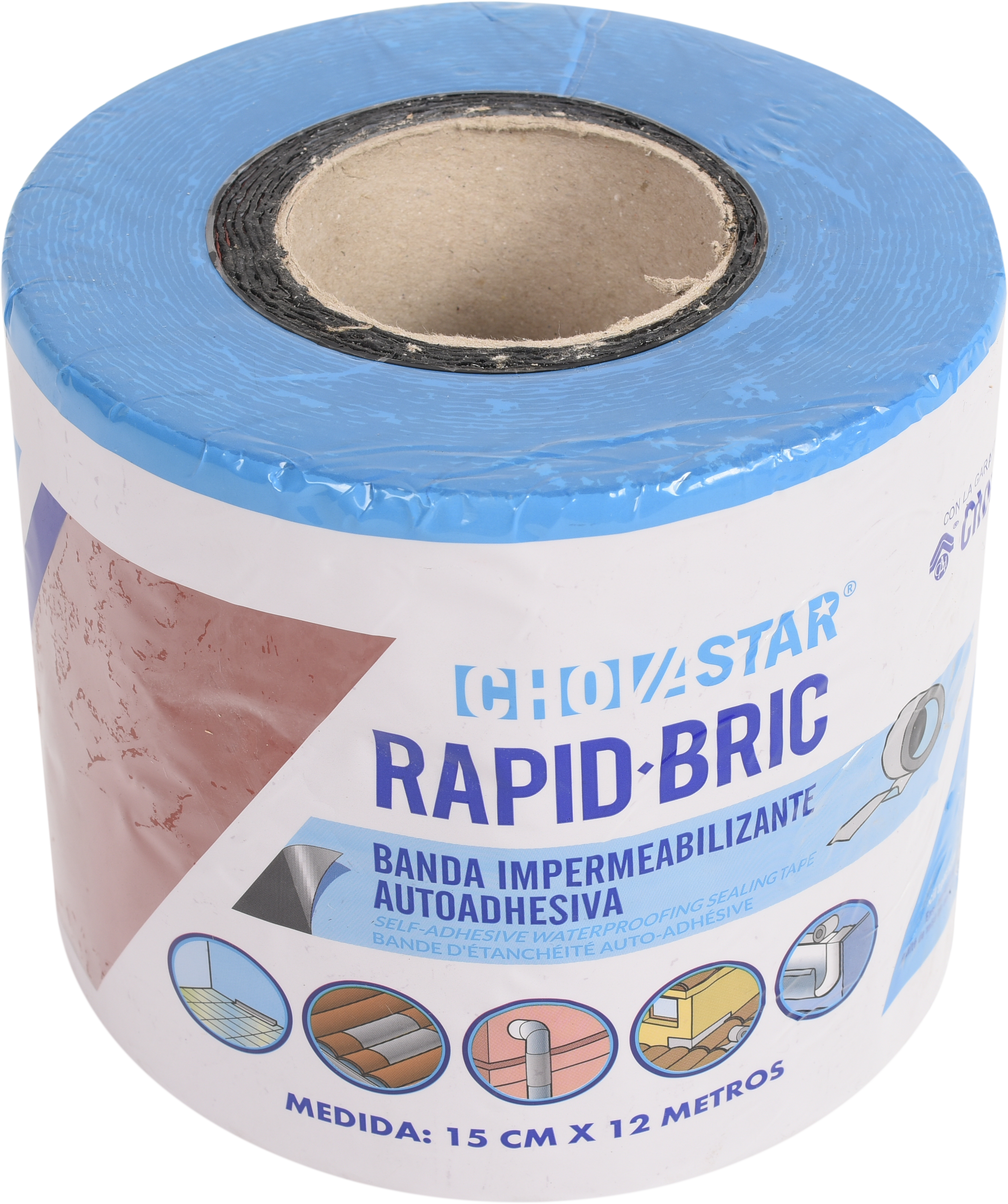 Rollo cinta asfáltica Rapid-Bric 0,15x12 m rojo teja - 5