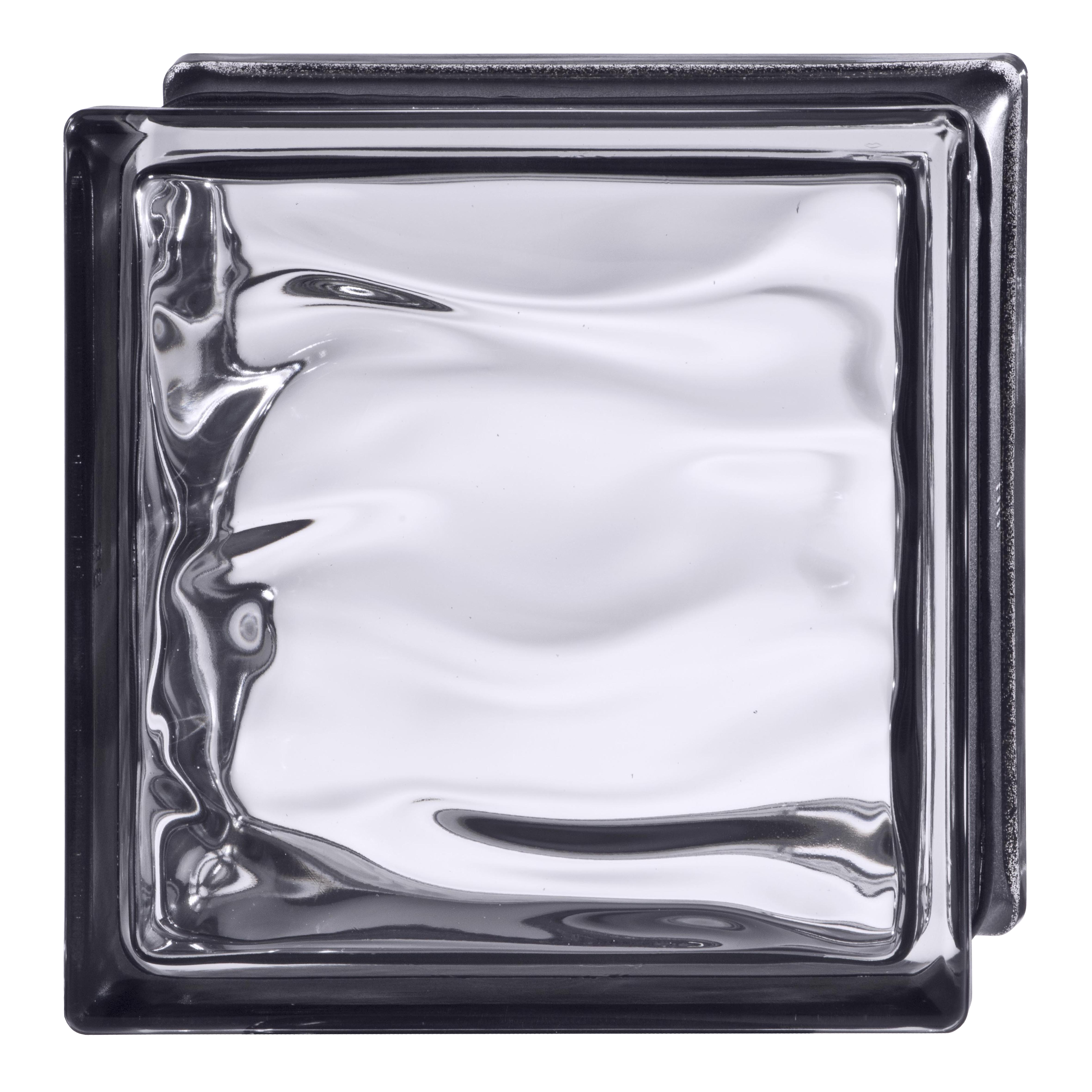 Vetromattone BORMIOLI nero lucido ondulato L 19 x H 19 x Sp 8 cm - 3