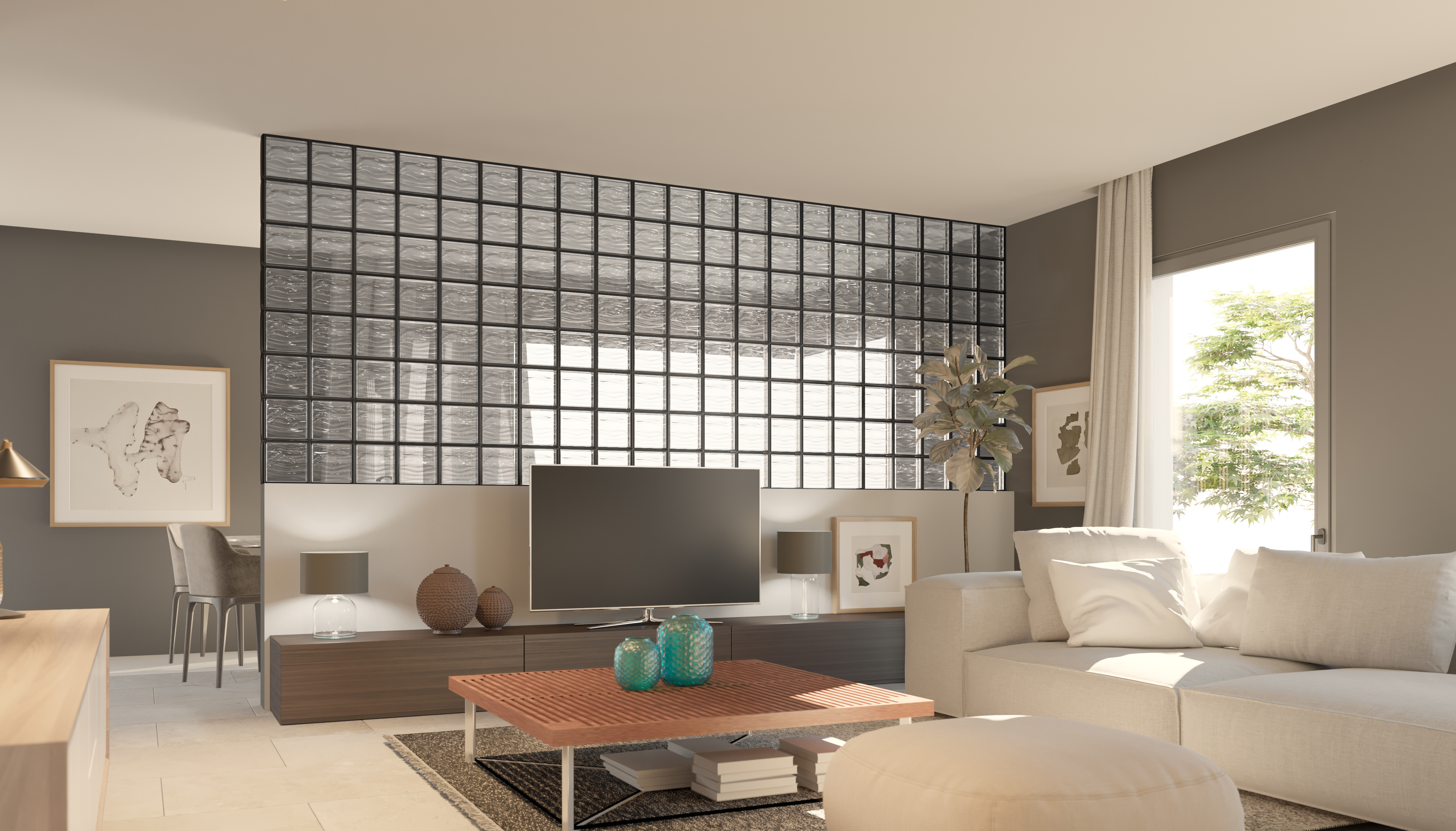 Vetromattone BORMIOLI nero lucido ondulato L 19 x H 19 x Sp 8 cm - 2