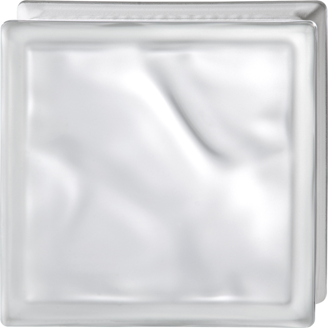 Vetromattone BORMIOLI Satinato bianco satinato ondulato L 19 x H 19 x Sp 8 cm