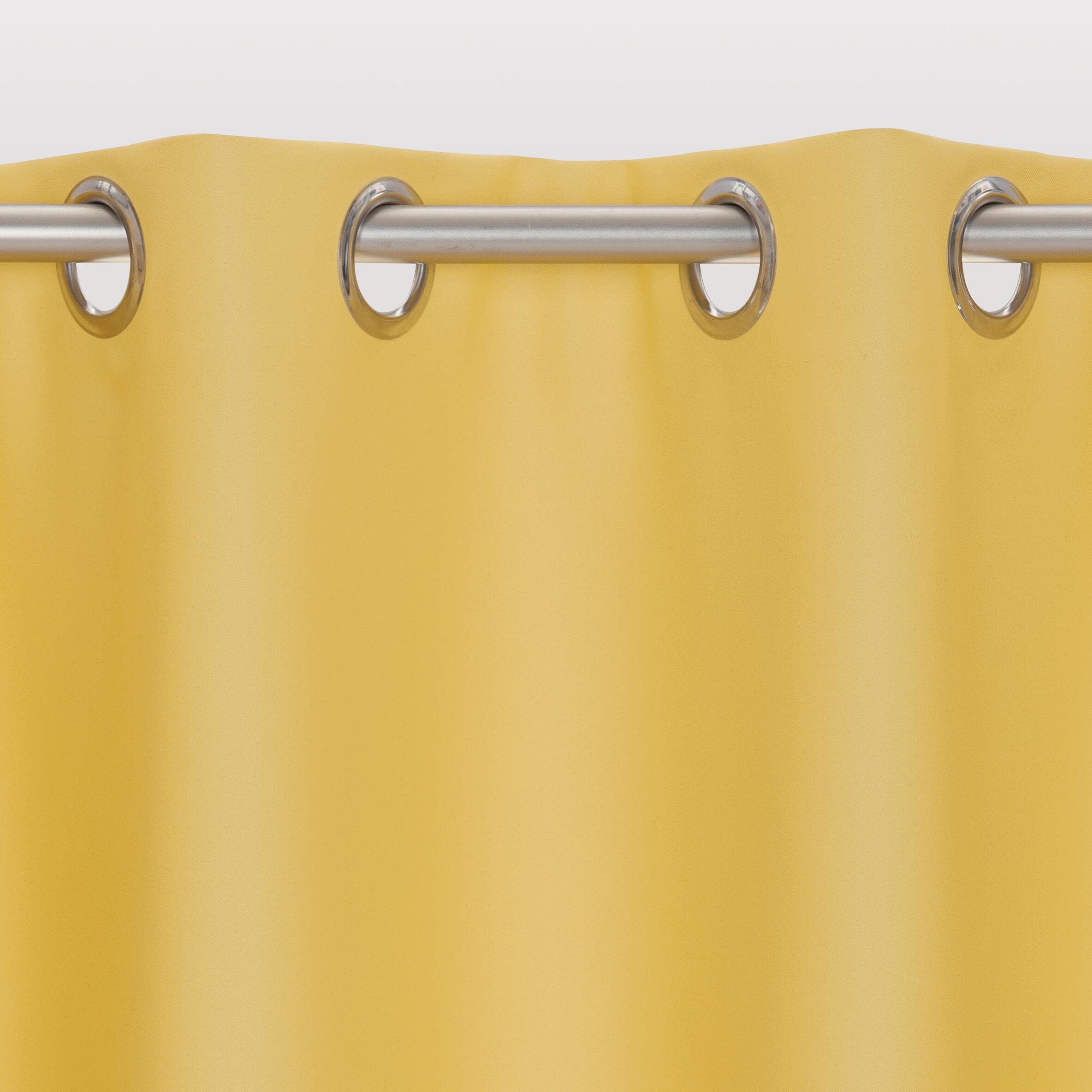 Tenda INSPIRE tinta unita giallo, occhiello 140x280 cm - 5