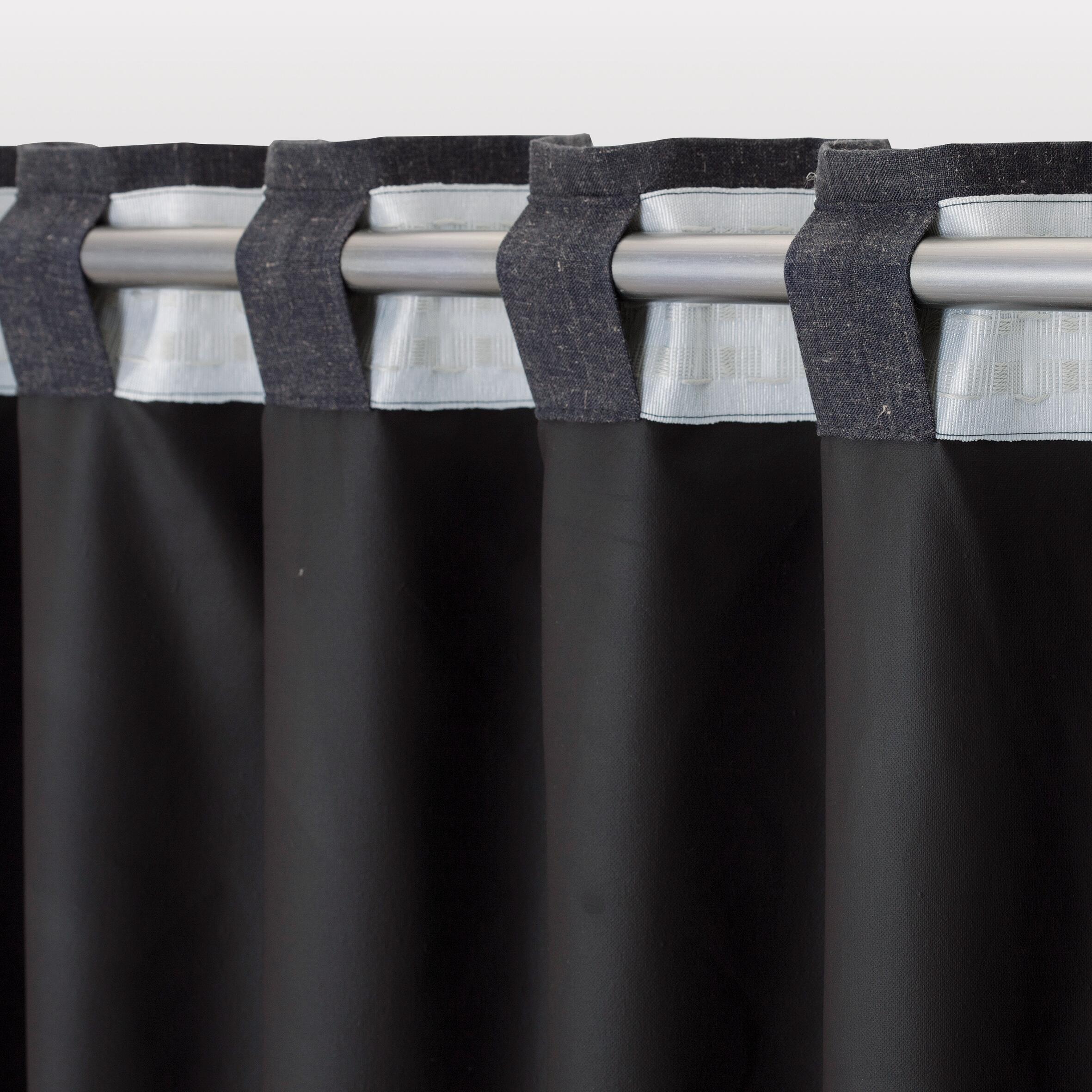Tenda INSPIRE Liny grigio, fettuccia e passanti nascosti 200x280 cm - 5