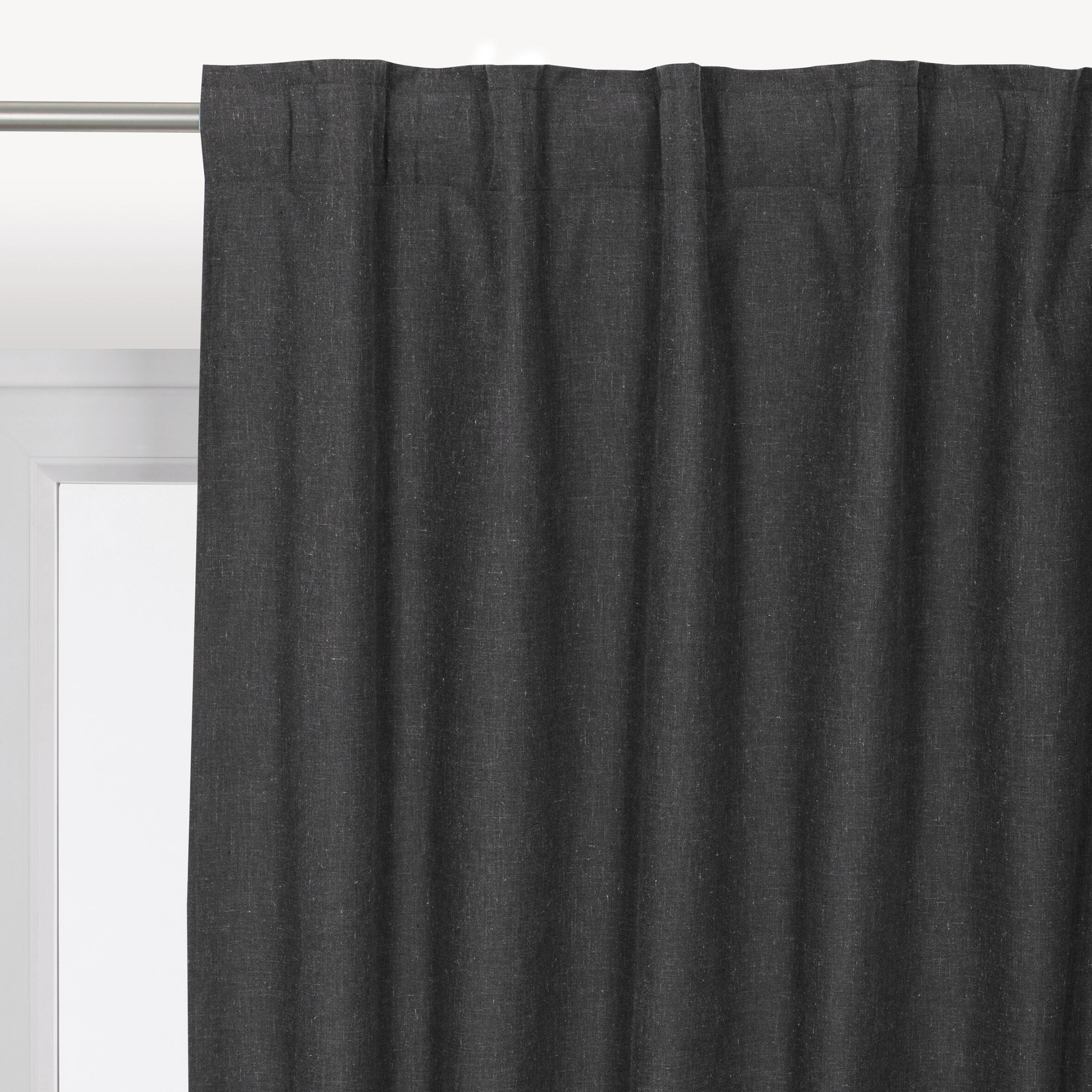 Tenda INSPIRE Liny grigio, fettuccia e passanti nascosti 200x280 cm - 4