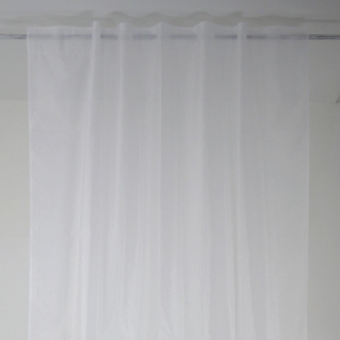 Tenda Linette bianco, fettuccia e passanti nascosti 145x300 cm - 4