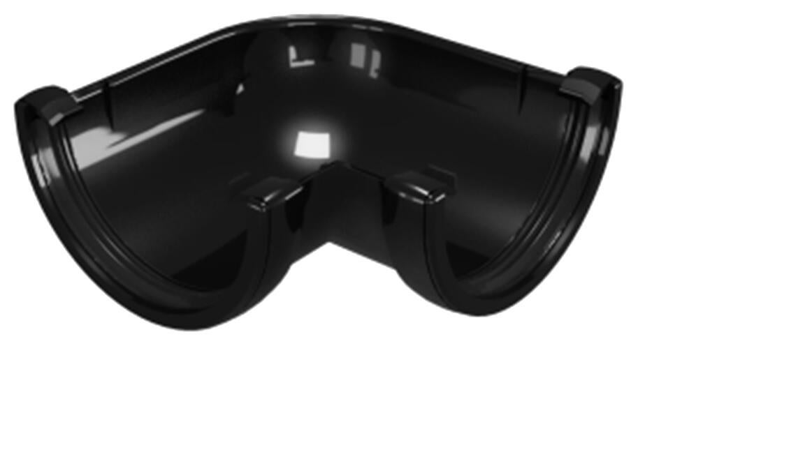 Angular para canalón 90° de PVC Classic universal negro | Leroy Merlin