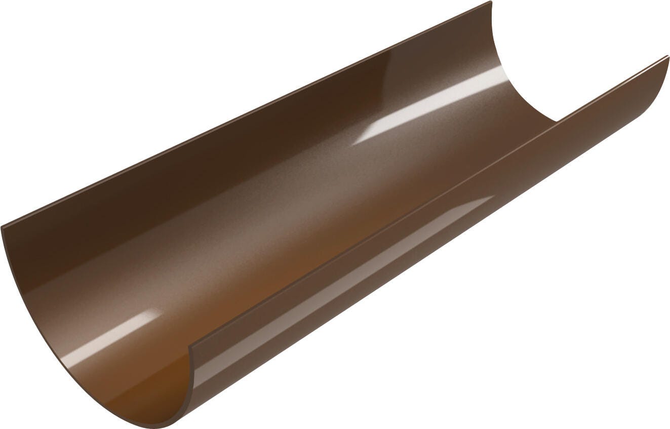 Canalón PVC redondo 120mm x 3m marrón | Leroy Merlin