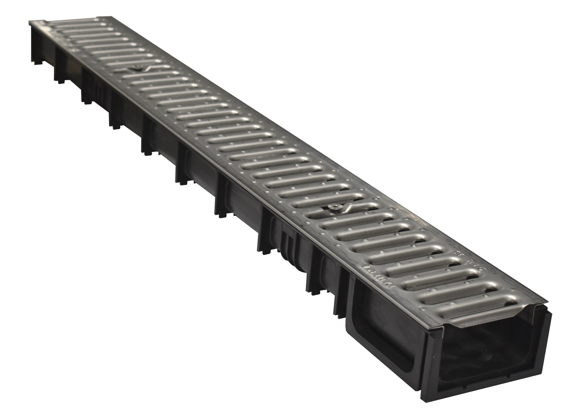 Canaleta con reja inox 13x6,5x100 cm