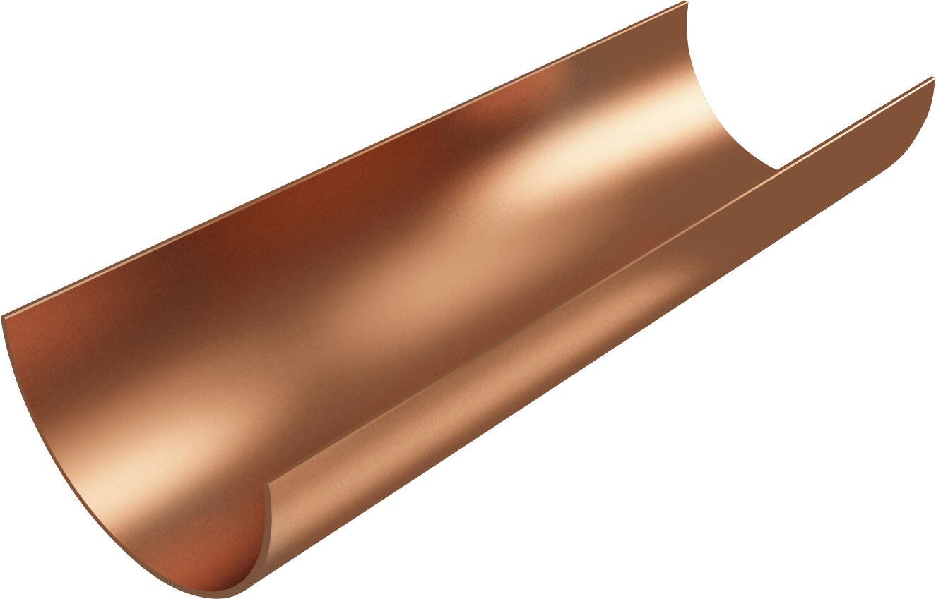 Canalón PVC redondo classic 120mm x 3m cobre | Leroy Merlin