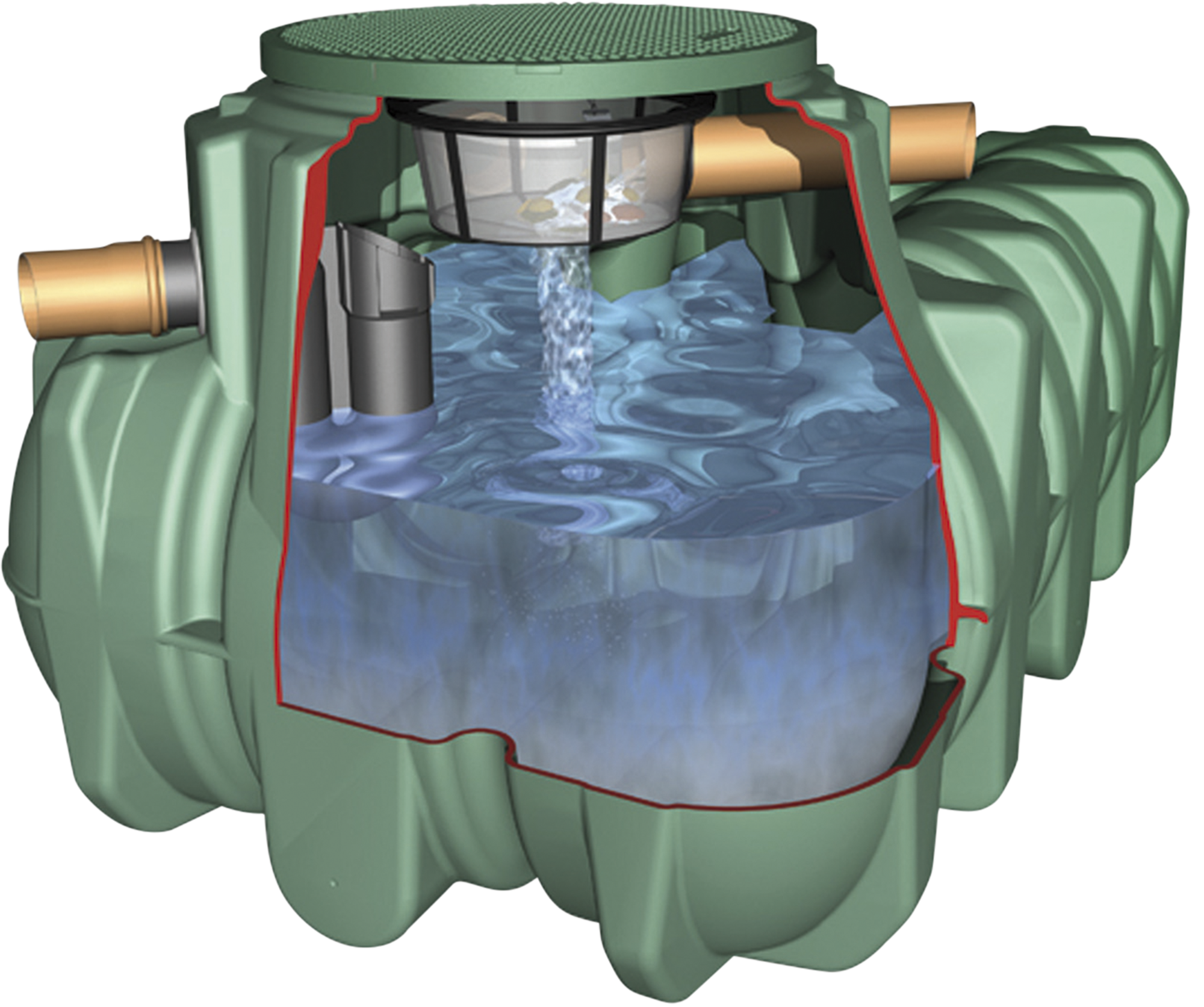 Pack recuperación agua de lluvia LILO para riego de 1500L - 3