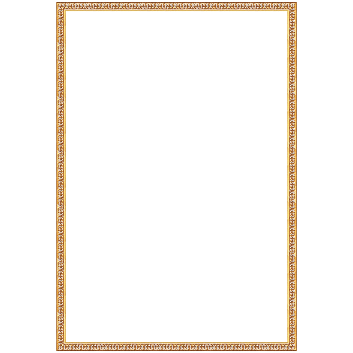 Cornice Anker Effetto Antico Colore Oro, 10x25 Cm, Design Classico E Vetro Frontale - 3