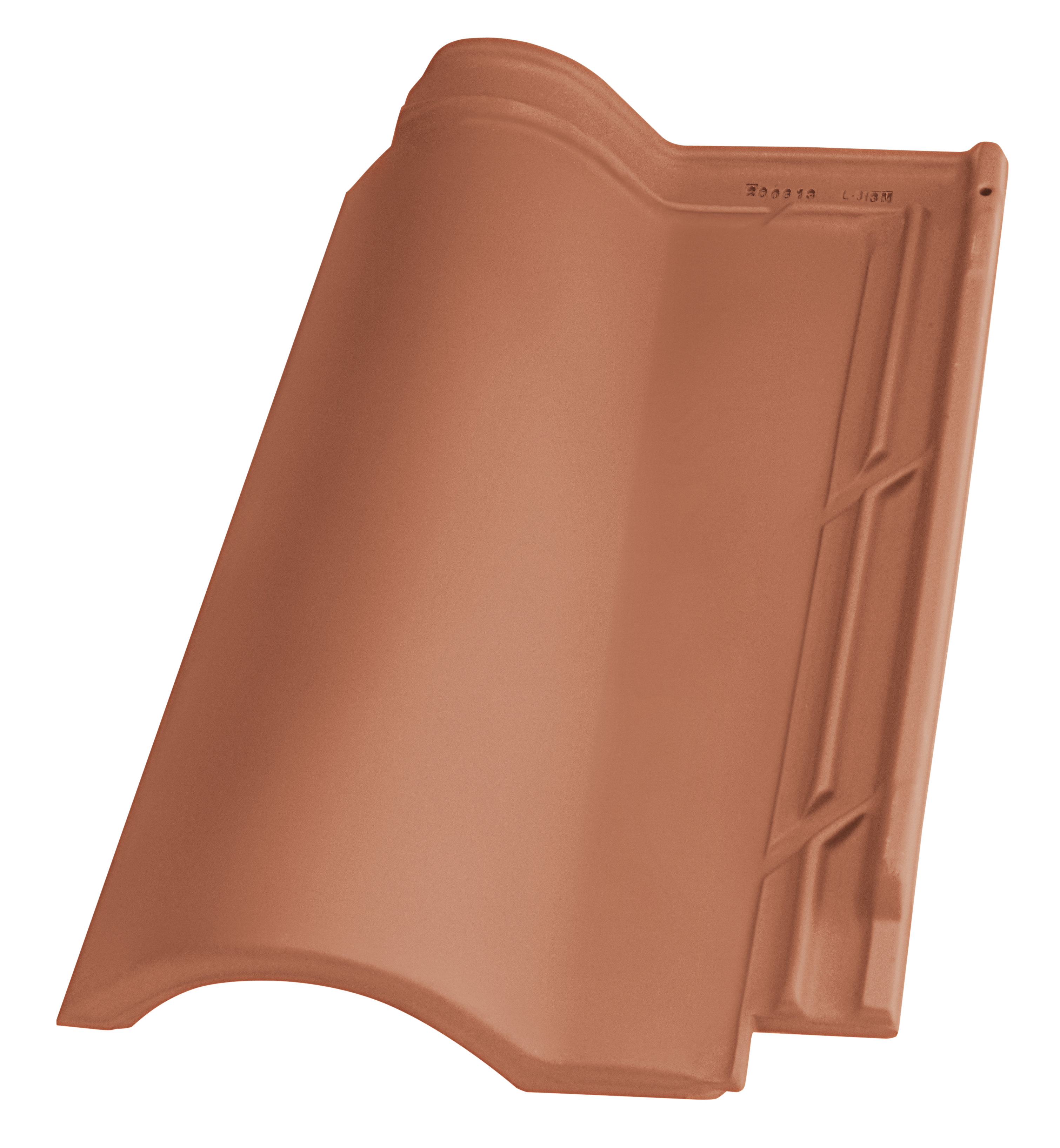 Teja  de cerámica terracota, rojo de 26x43.9 cm - 3