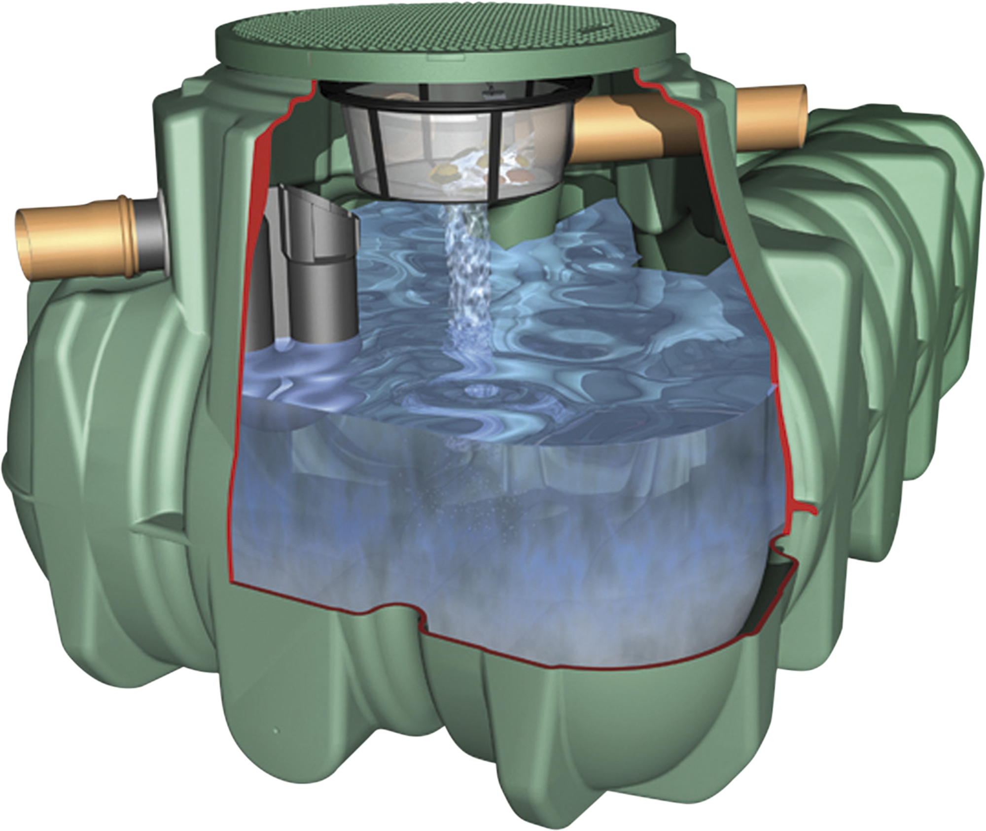Pack recuperación agua de lluvia lilo para riego de 3000l