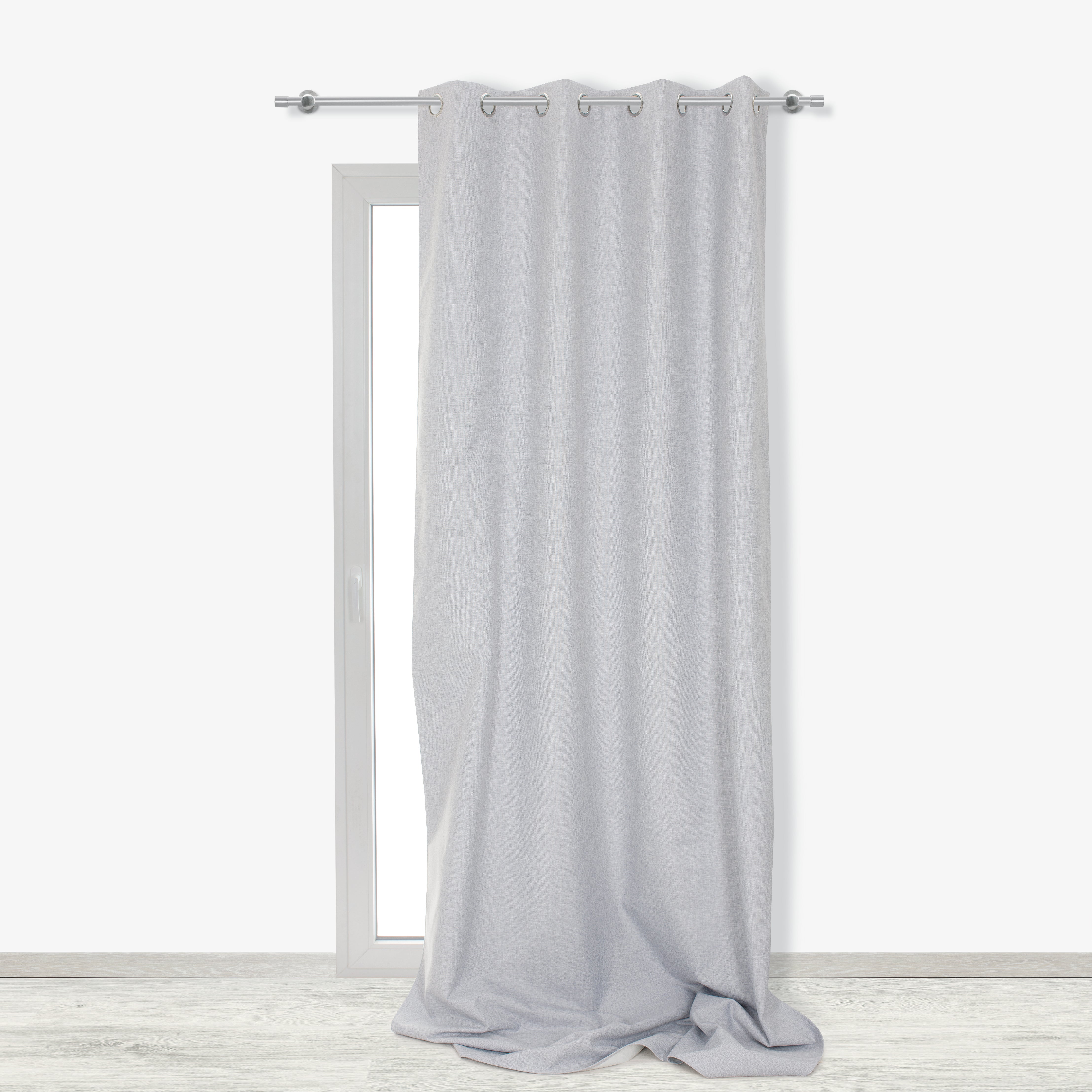Tenda INSPIRE Cardiff grigio oscurante con rivestimento, occhiello 140x280 cm - 2