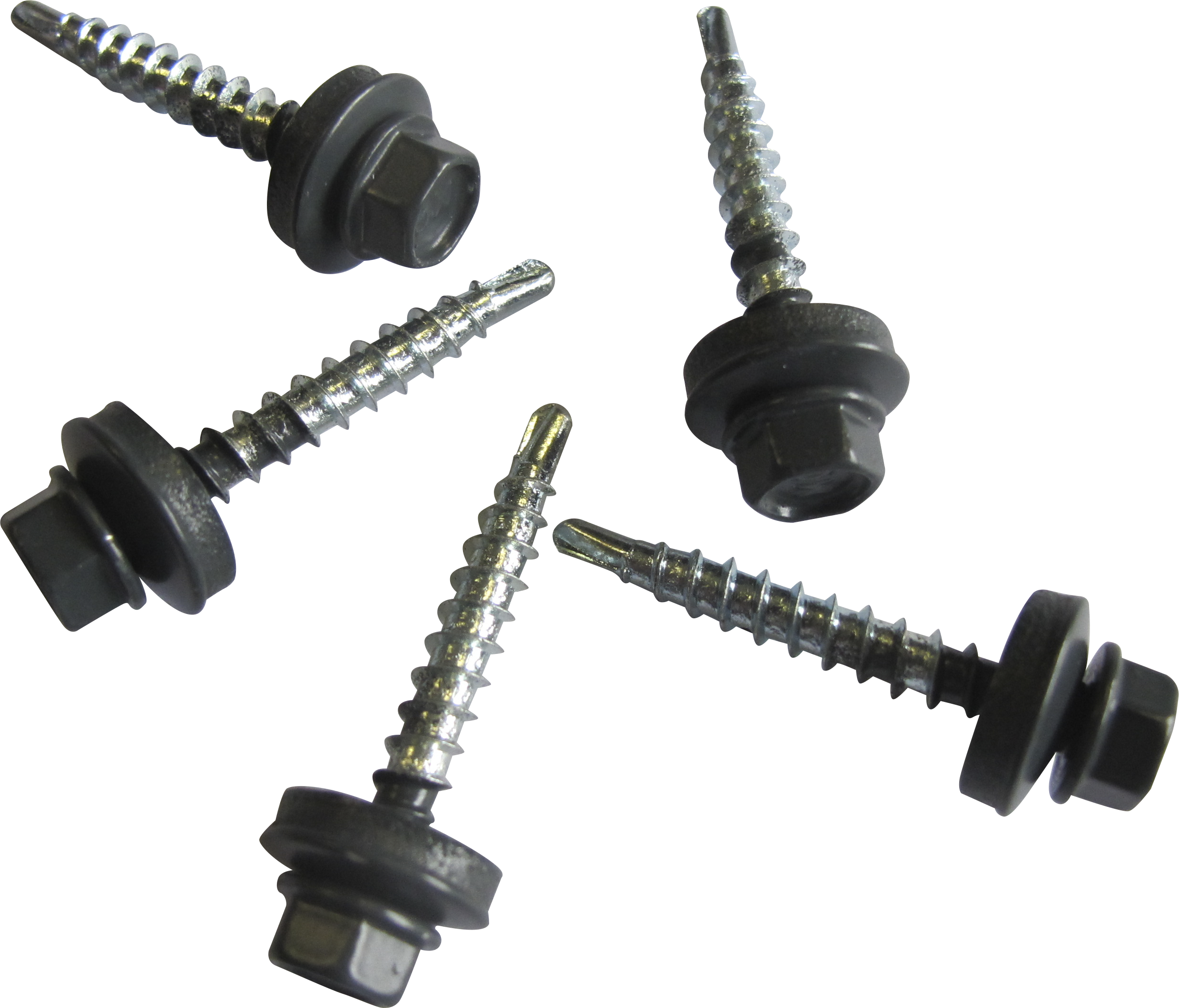 Pack de 50 tornillos autoperforante gris 49x350 mm