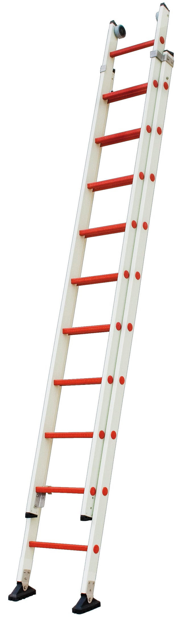 Escalera corredera fibra de vidrio 10 peldaños ESCALERAS VILLAR altura máxima de trabajo 5.70 m