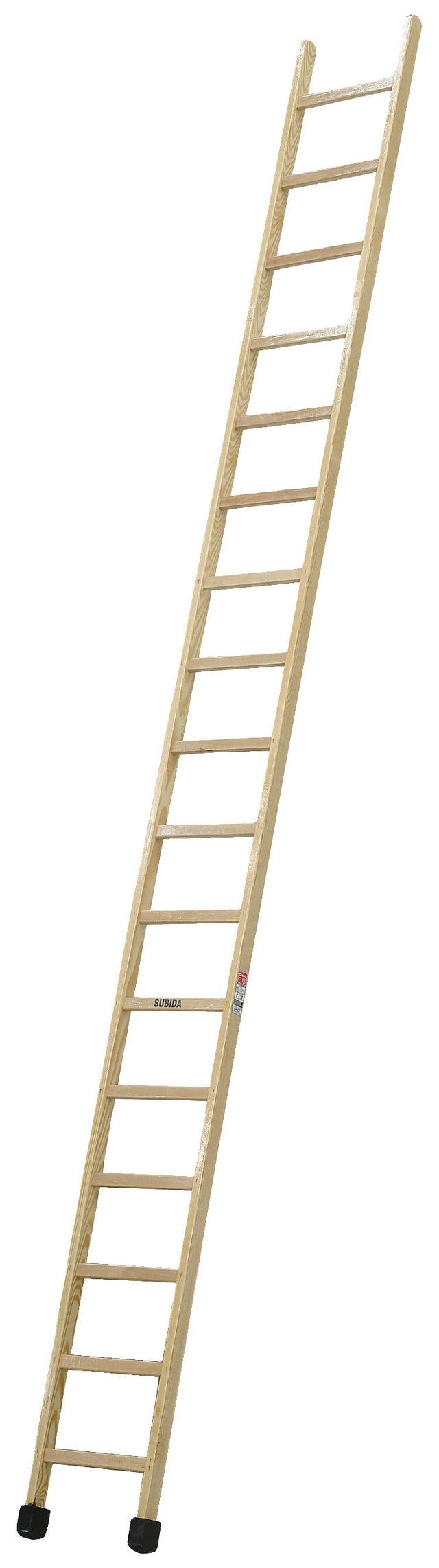 Escalera madera 17 peldaños ESCALERAS VILLAR altura máxima de trabajo 5,7 m