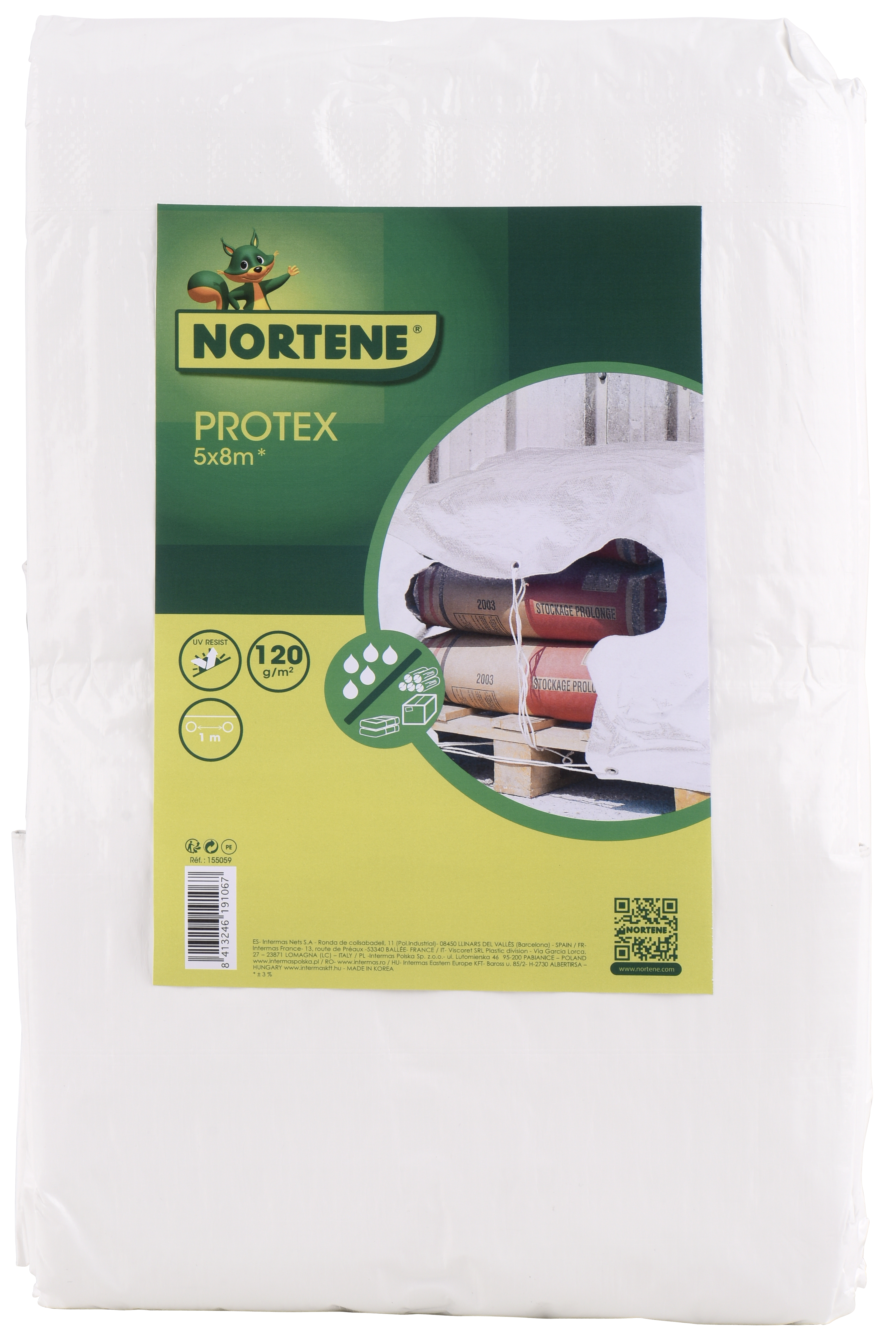 Lona de protección blanco 6x10 m Gramaje: 120 gr/m² - 4