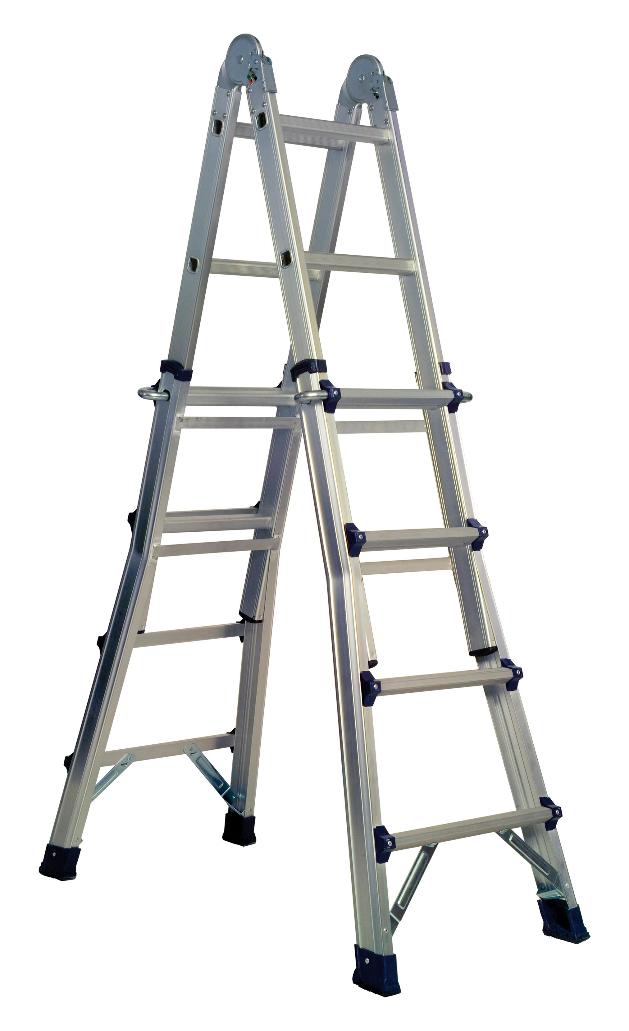 Escalera multiposición aluminio 16 peldaños codiven altura máxima de trabajo 4,16 m