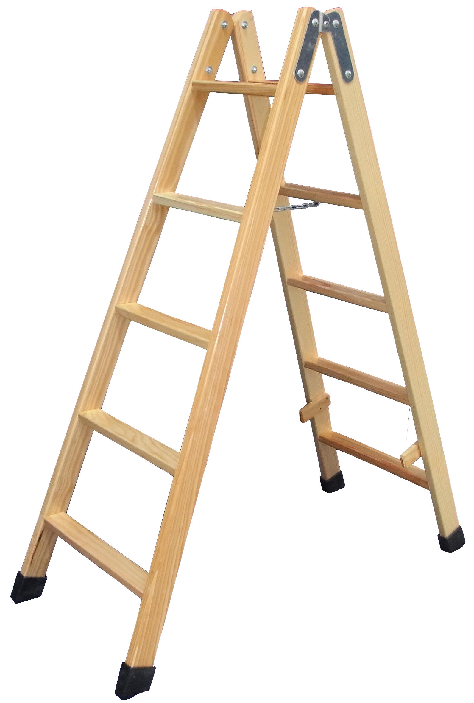 Escalera multiposición madera 5 peldaños escaleras villar altura máxima de trabajo 2,2 m