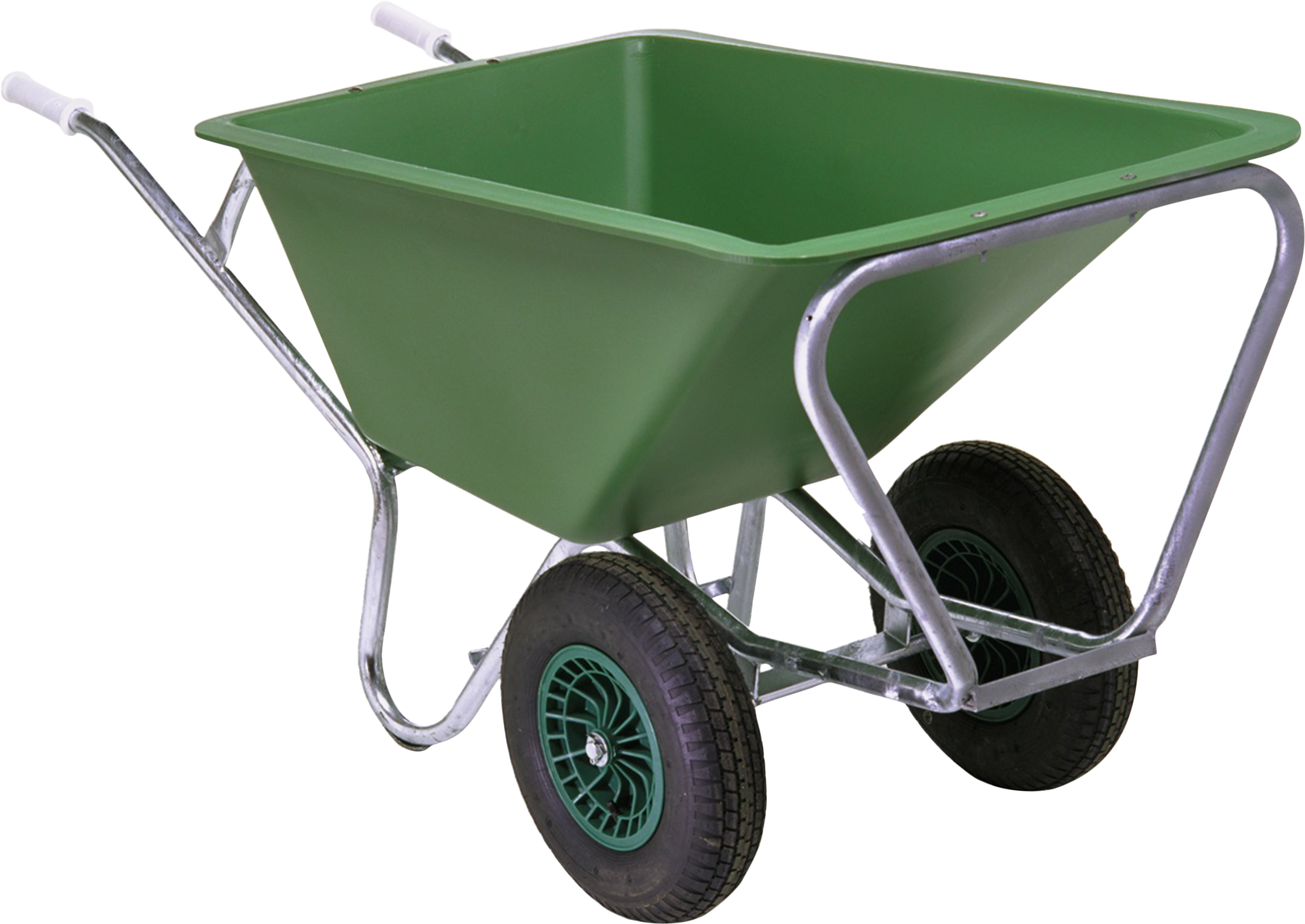 Carretilla de obra plástico de 160 litros verde