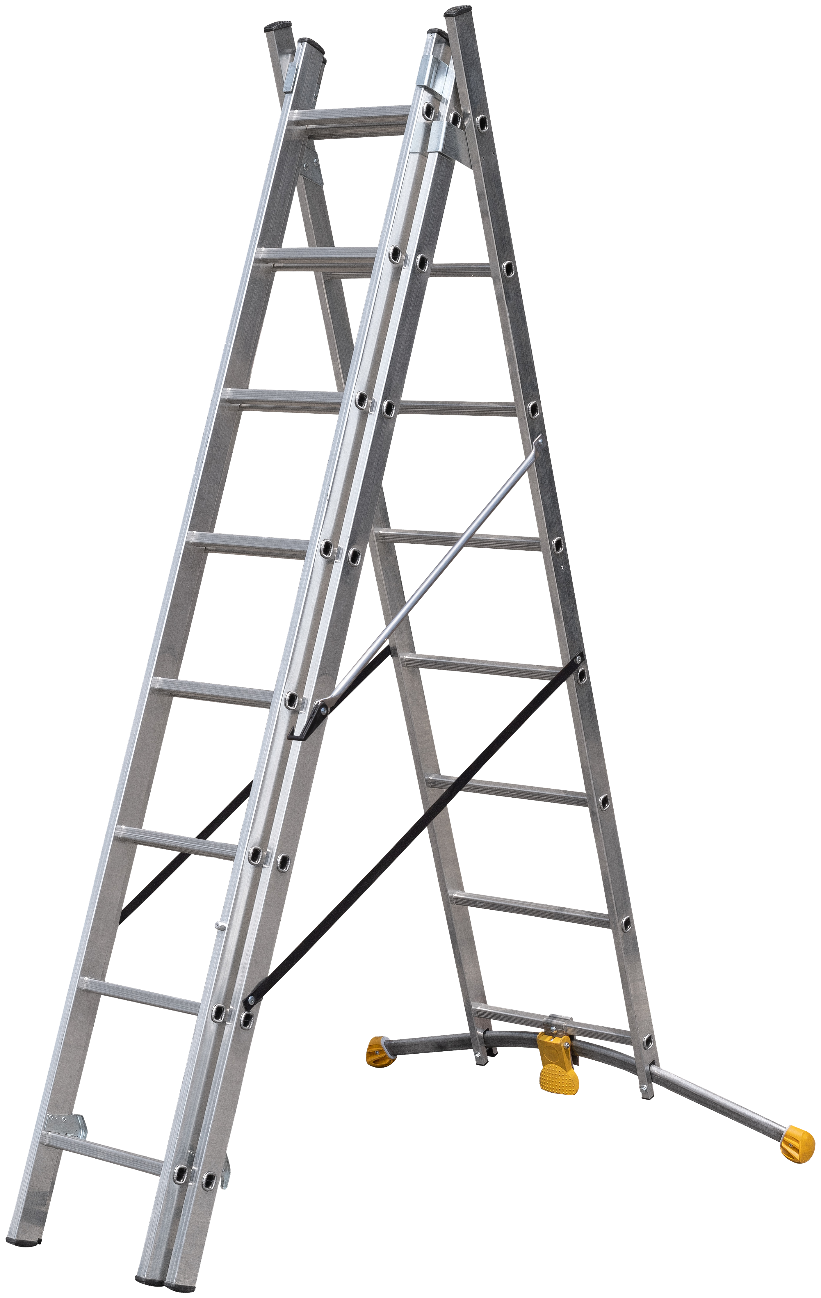 Escalera transformable de aluminio 3x8 peldaños
