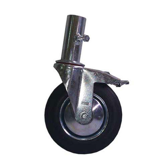 Rueda maciza de 200mm con llanta de acero negro