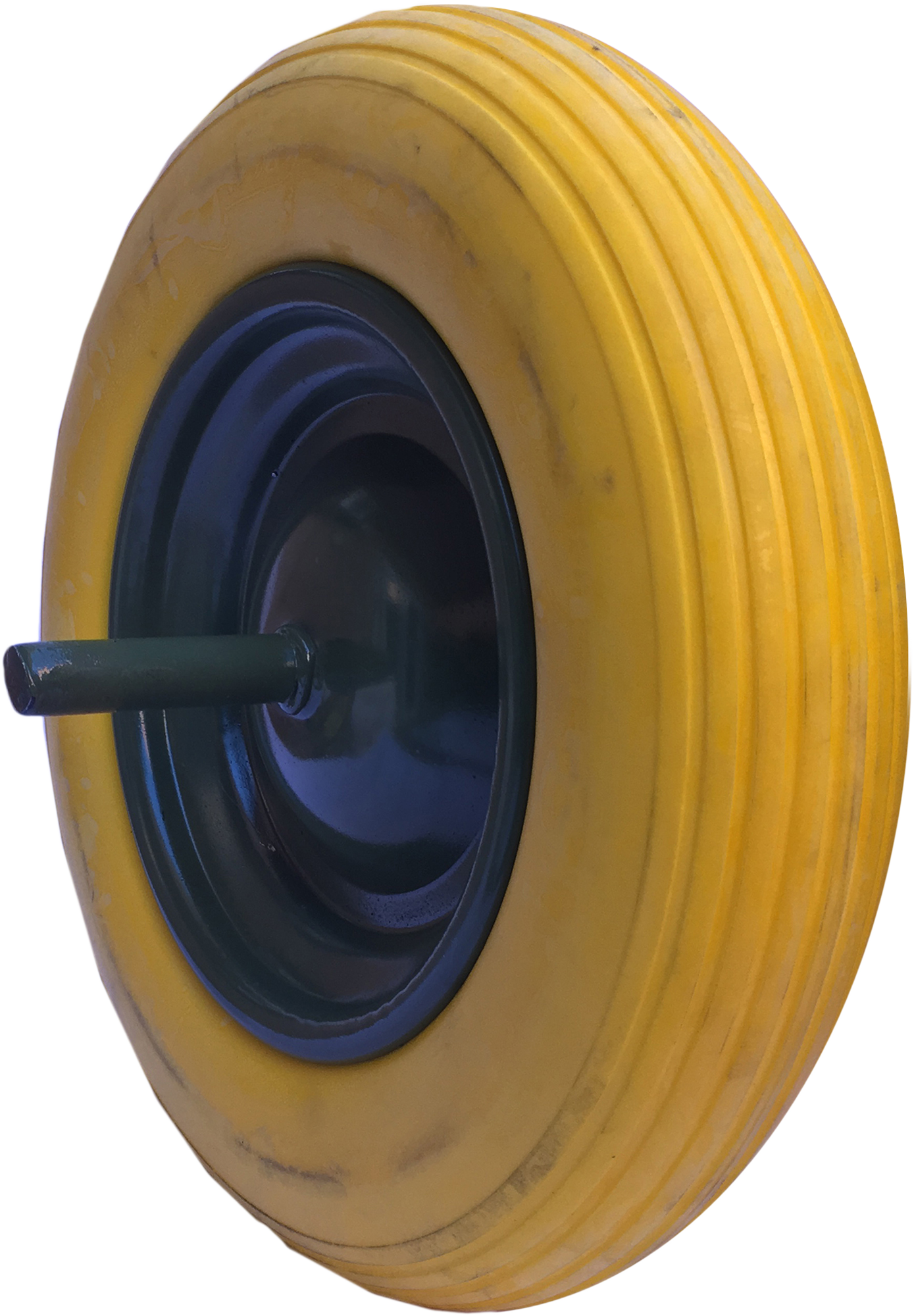 2 x rueda carretilla 4.80/4.00-8 goma maciza amarillo 390 mm