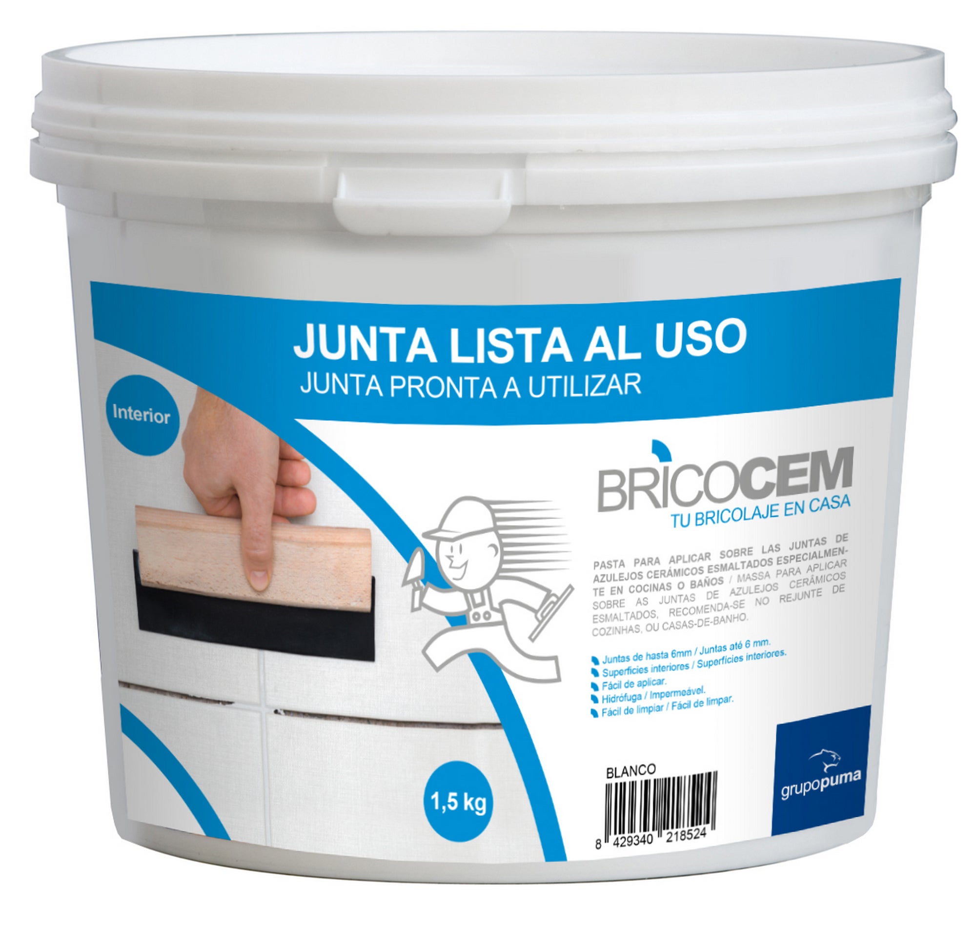 Junta lista al uso bricocem 1.5kg blanco