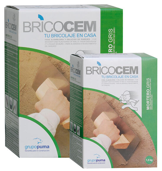 Mortero seco bricocem gris 6 kg