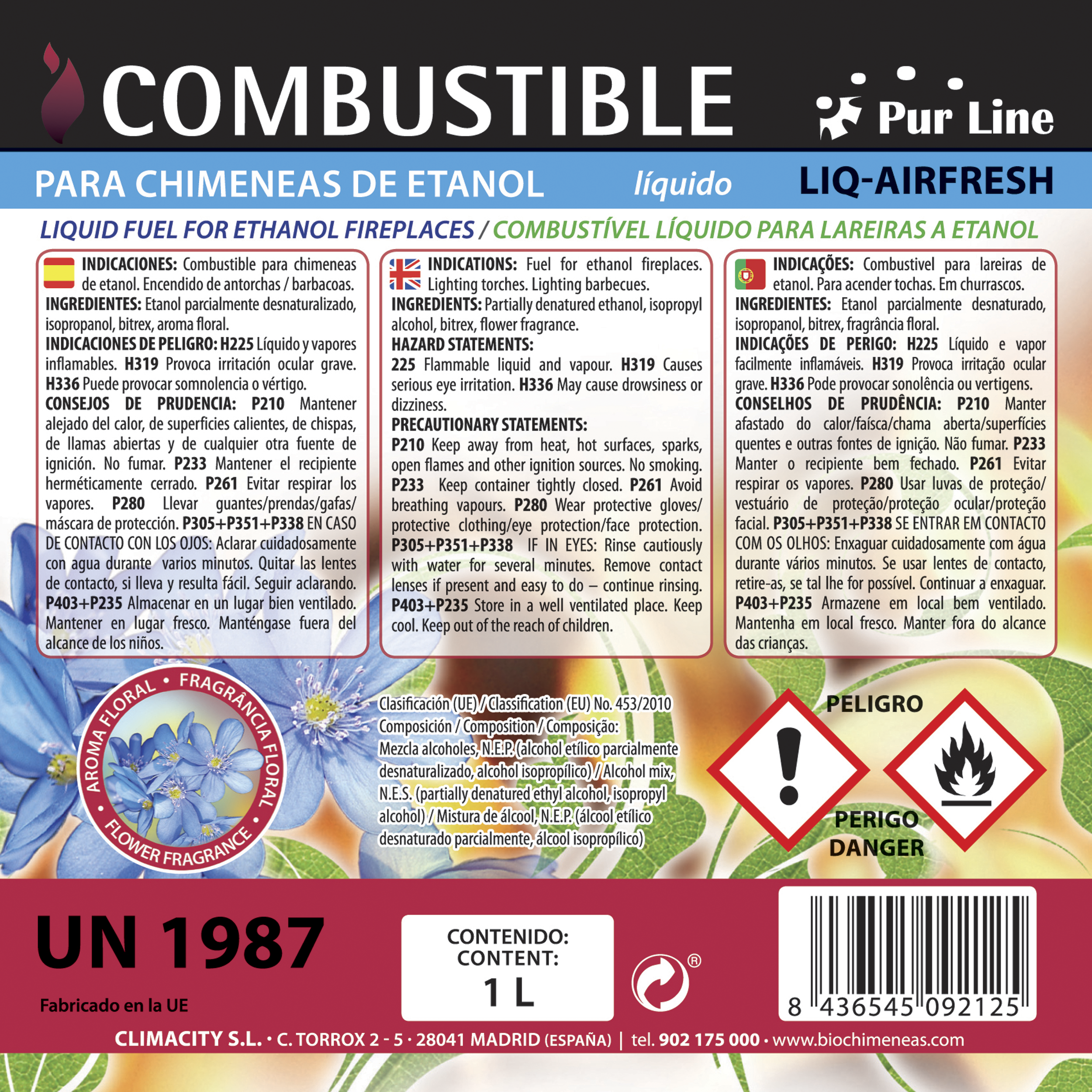 Bioetanol PURLINE Natural 1L - 4