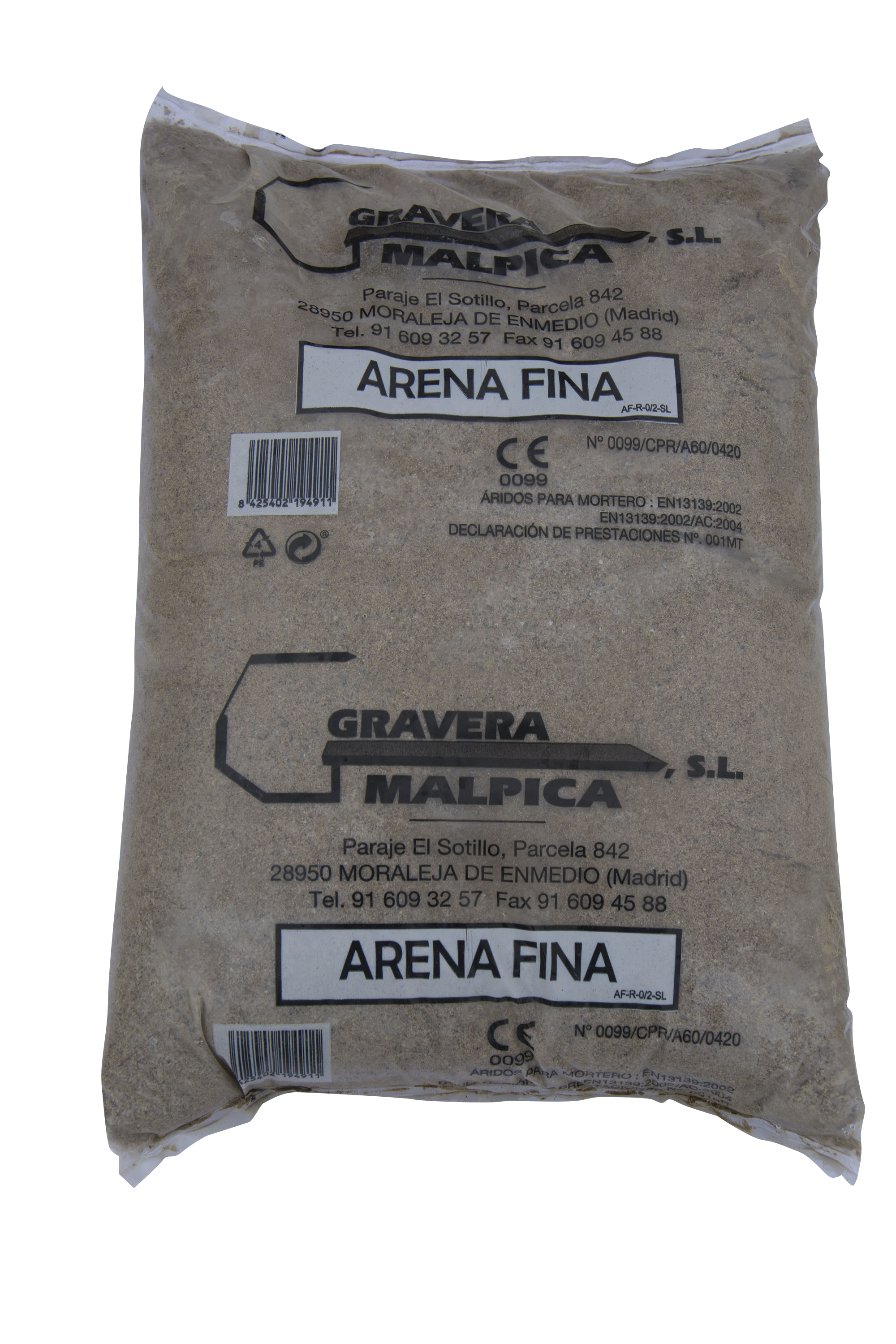 Saco de arena de rio 0/2 fina - 3