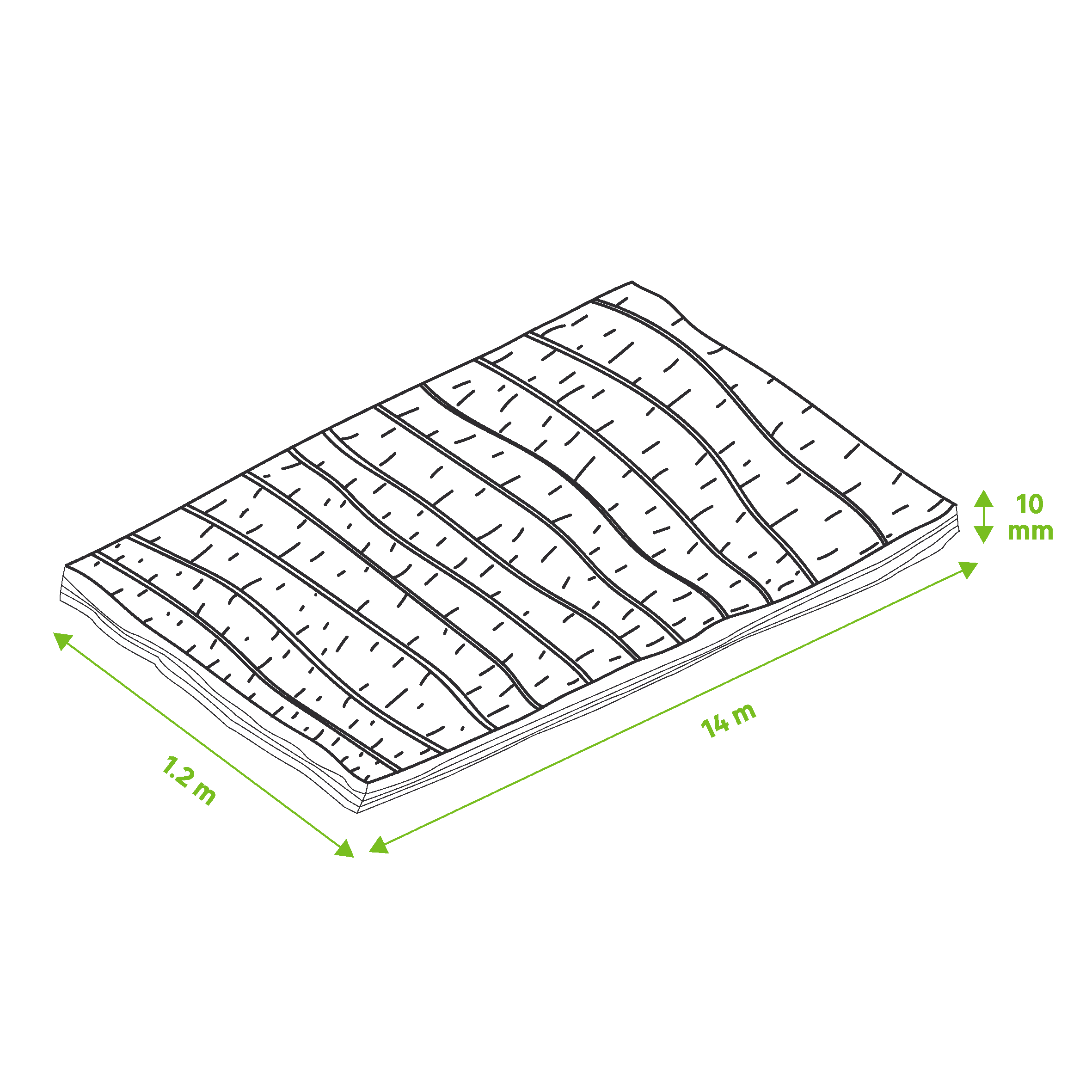 1 ud rollo Algodón GEOPANNEL GEOPAN INPAT Espesor 10mm 1x1m R=0,32 - 2