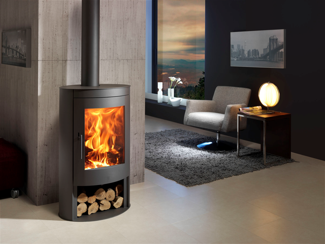 Salamandra de aço OVAL ECODESIGN PRETO 11KW