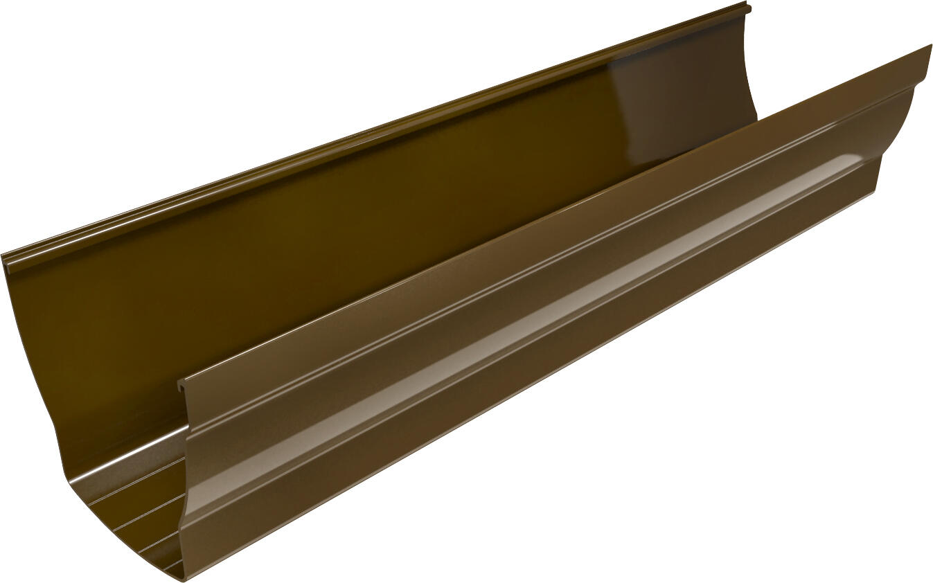 Canalón PVC cuadrado elegance 140mm x 3m marrón | Leroy Merlin