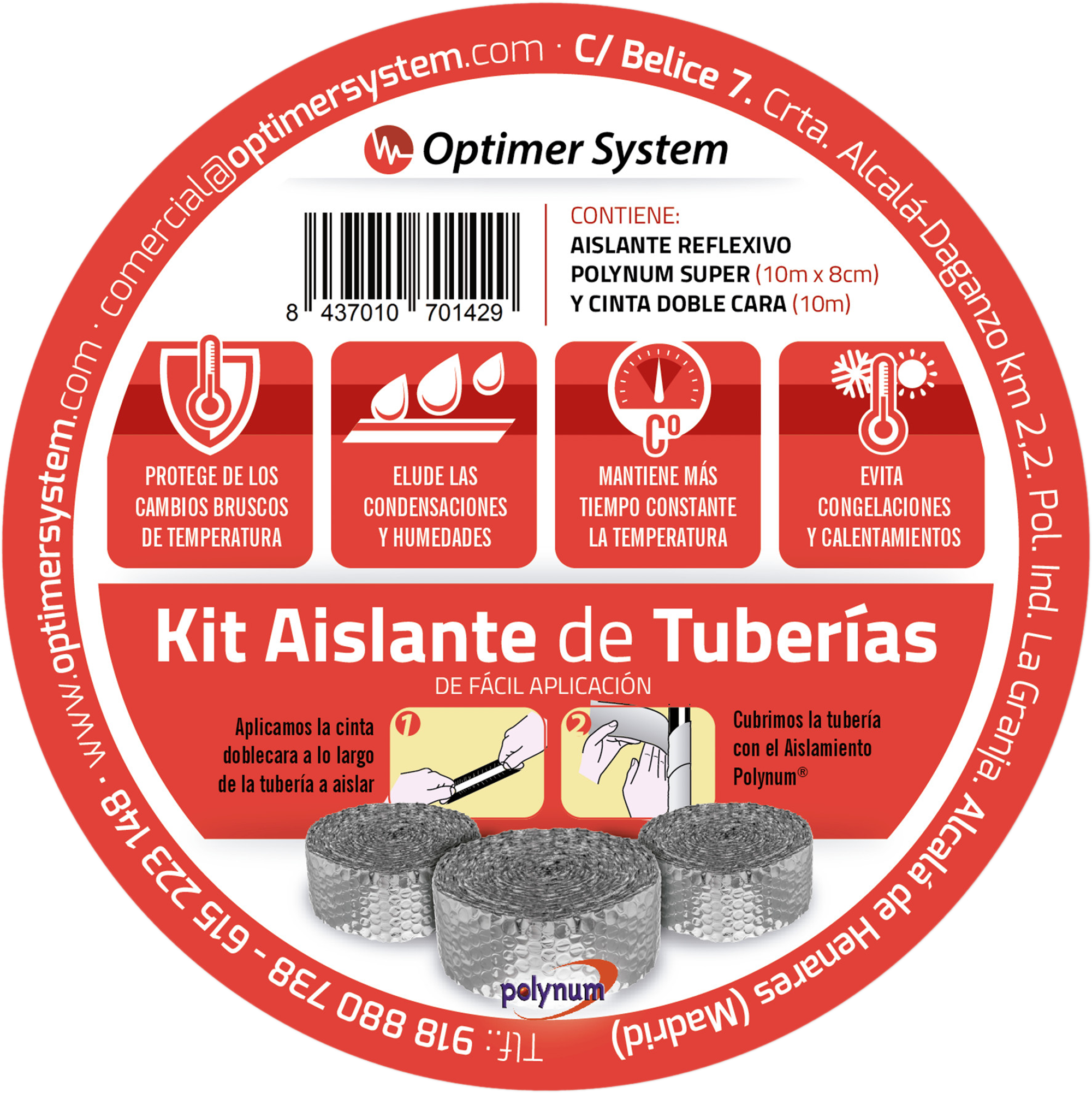 Kit aislamiento tuberías 80 cm x 10 m Leroy Merlin