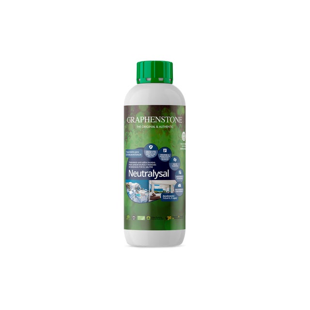 Tratamiento antisalitre exterior-interior GRAPHENSTONE Neutralysal   incoloro para hormigón 1L. Acrílico.